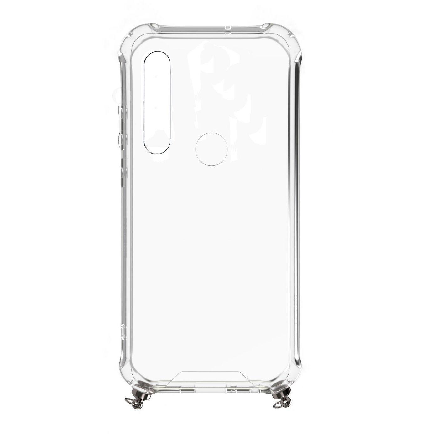 Dėklas Evelatus Xiaomi Xiaomi Redmi Note 8 / Redmi Note 8 2021 Silicone Transparent with Necklace TPU Strap Gold