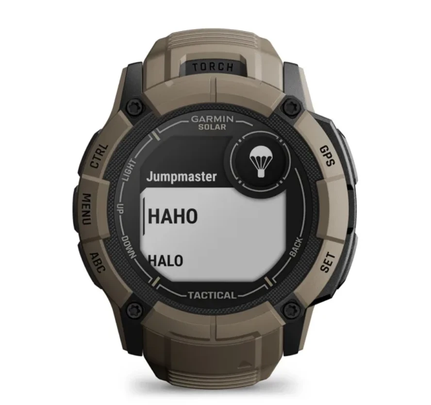 Išmanusis laikrodis Garmin Instinct® 2x Solar – Tactical Edition, Šviesiai rudos spalvos