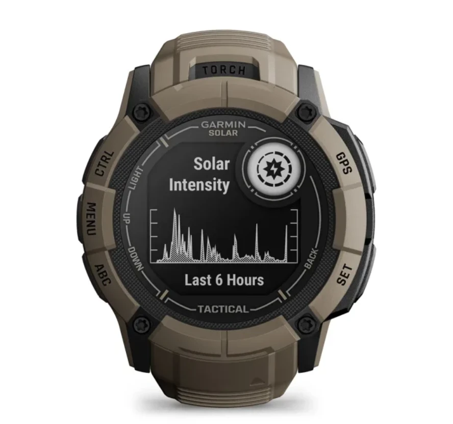 Išmanusis laikrodis Garmin Instinct® 2x Solar – Tactical Edition, Šviesiai rudos spalvos