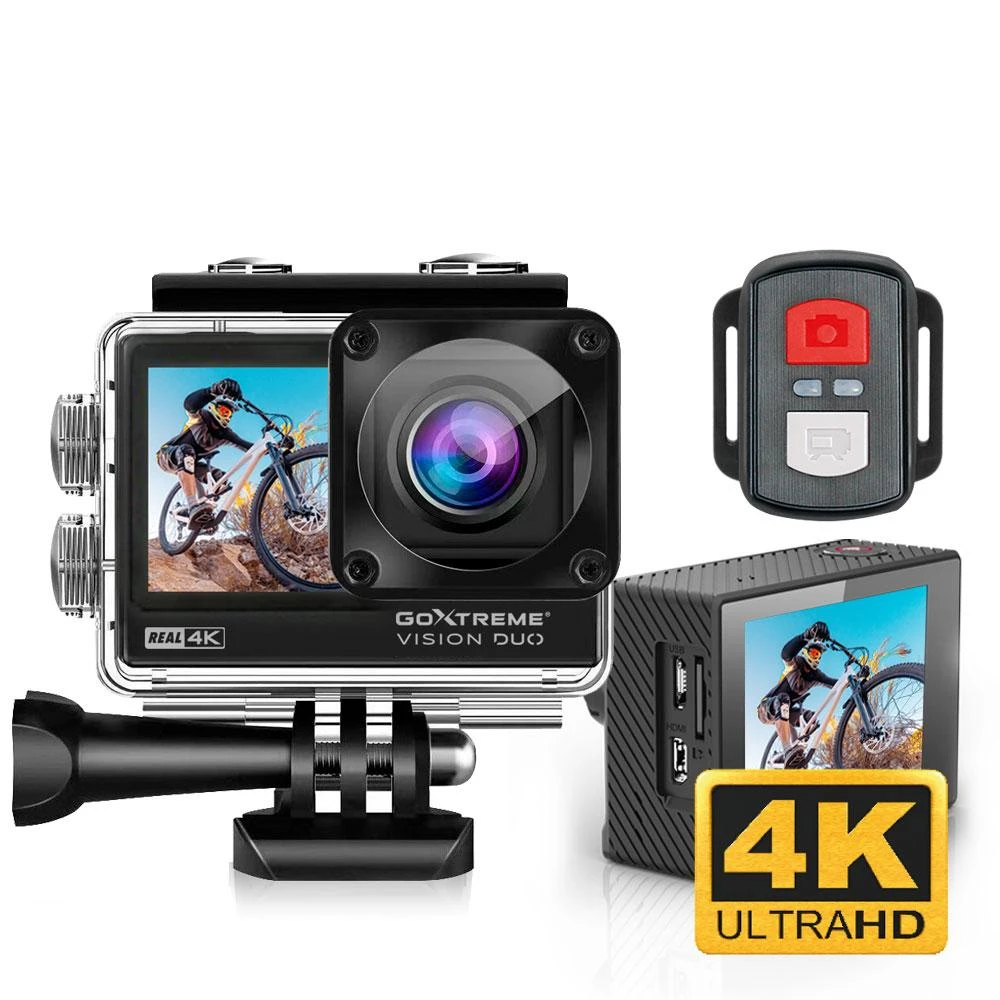EASYPIX | GoXtreme Vision DUO 4K | Jutiklinis ekranas | Atsparus vandeniui | Wi-Fi