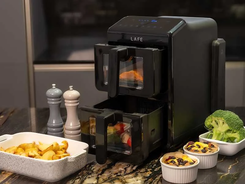 Frytkownica Gruzdintuvė LAFE Dual Fry 10 l riebalų neturinti gruzdintuvė