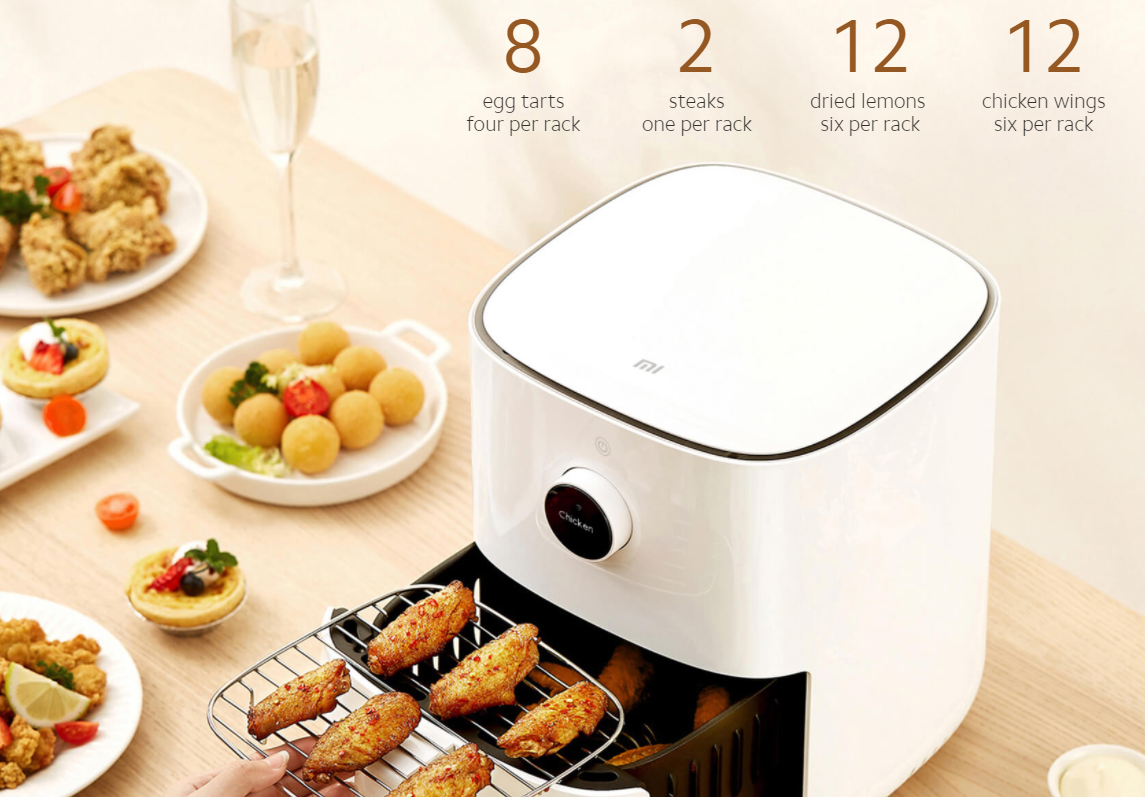 Gruzdintuvė Xiaomi Mi Smart Air Fryer Power 1500 W, Talpa 3.5 l, Balta