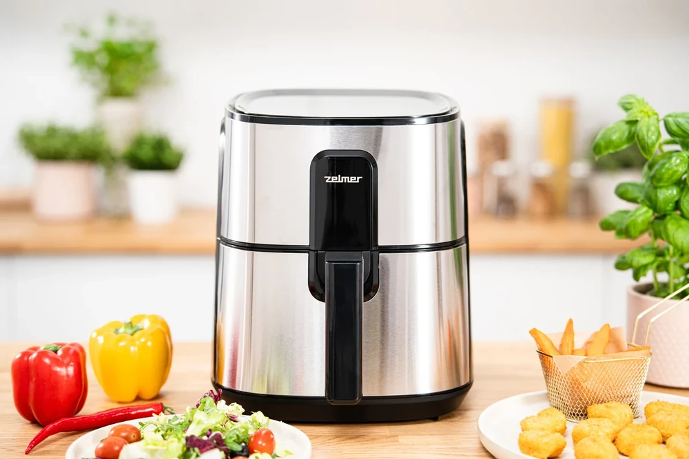 Zelmer Maltos mėsos kepimas be riebalų Maltos mėsos kepimas be riebalų ZAF 6000 6L 1500W oro gruzdintuvė