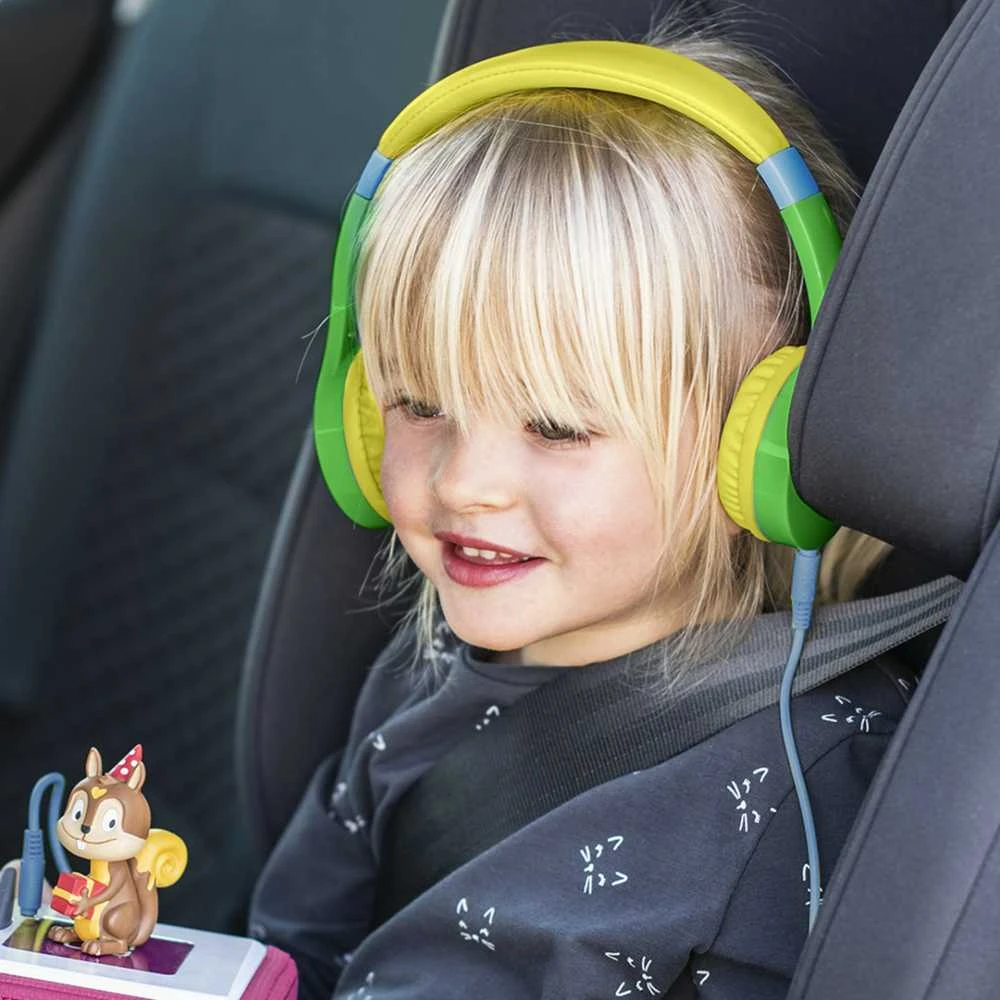 Ausinės Hama Kids Guard zielono-geltona