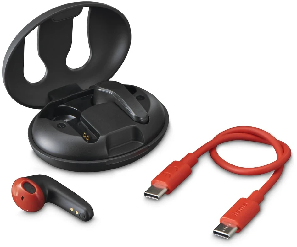 Hama Ausinės į ausis įkišamos TRUE WIRELESS "SPIRIT UNCHAINED" ENC Juoda
