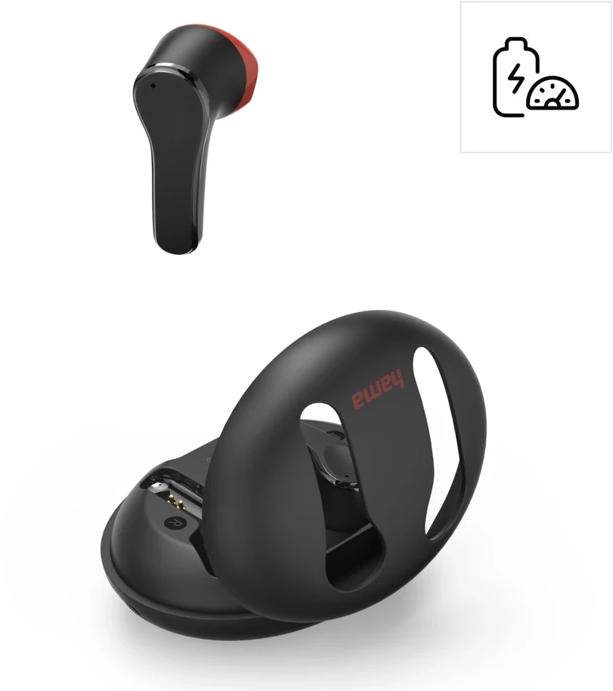 Hama Ausinės į ausis įkišamos TRUE WIRELESS "SPIRIT UNCHAINED" ENC Juoda