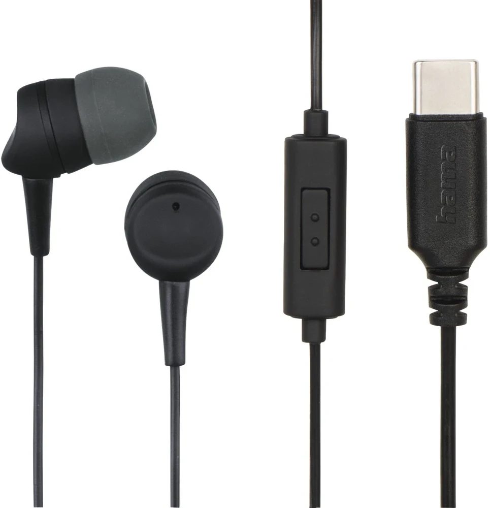 Ausinės Hama In-Ear Austiņas Sea II USB-C Digitālais Audio Melns