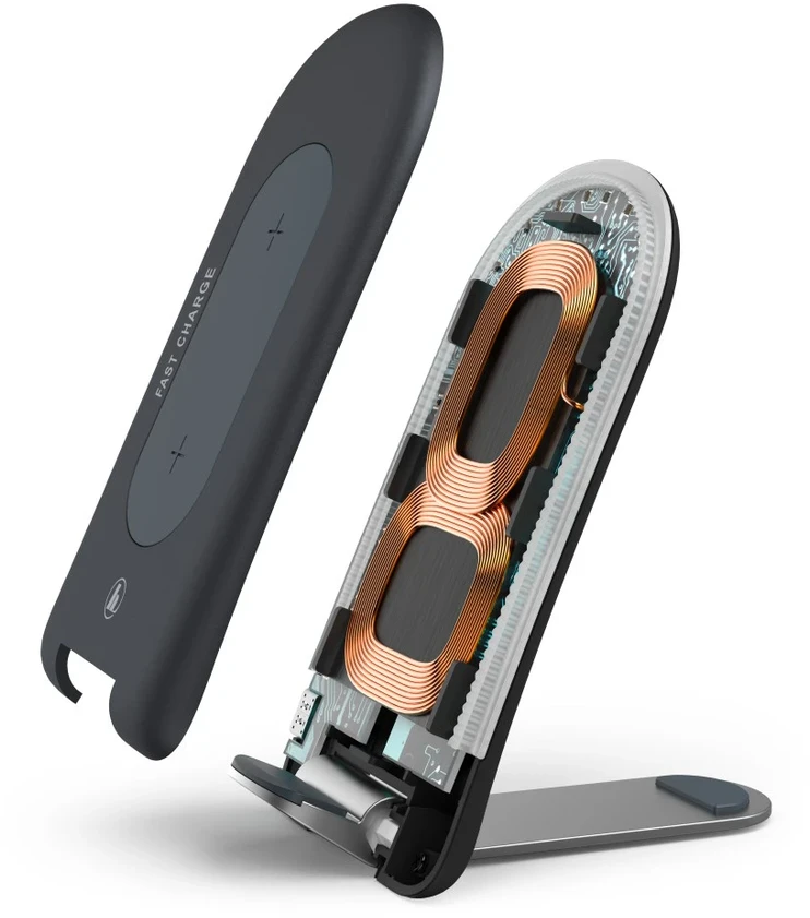 HAMA INDUKCINIS Įkroviklis QI-FC 15S 15W / USB-C + Įkroviklis QC 3.0 Juodas