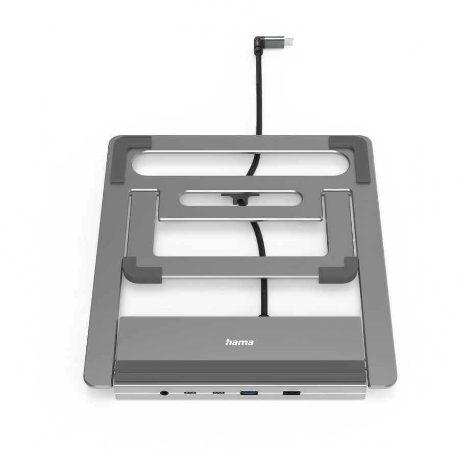 Hama USB-C prijungimo stotelė Connect 2 biuro stovas, nešiojamasis kompiuteris, 12 prievadų