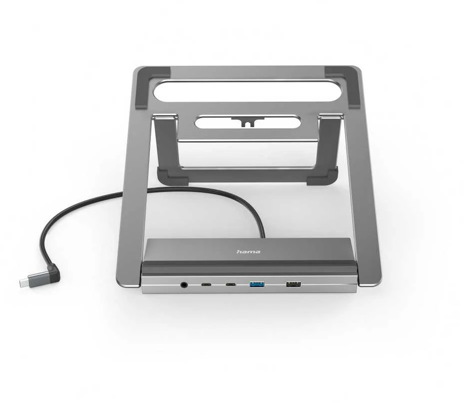 Hama USB-C prijungimo stotelė Connect 2 biuro stovas, nešiojamasis kompiuteris, 12 prievadų