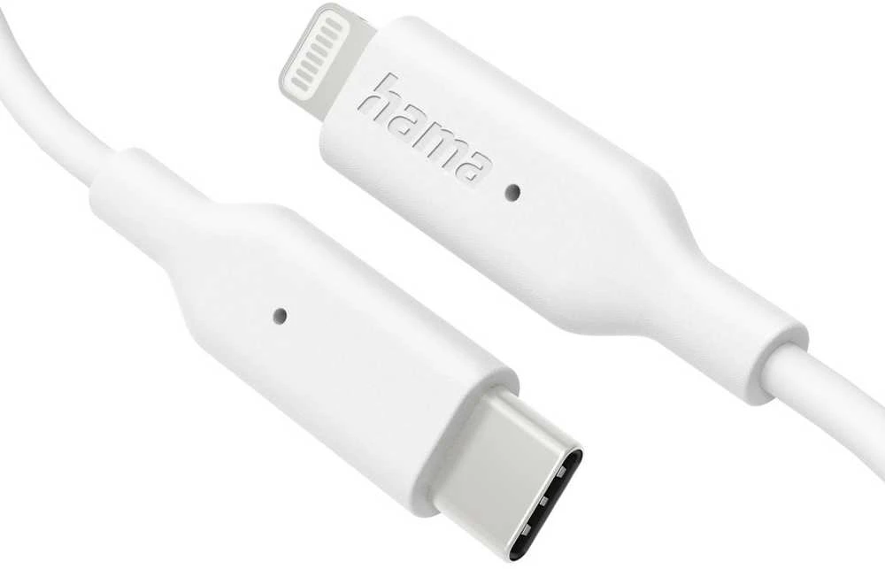 Hama USB-C - Lightning, 1.0m balta