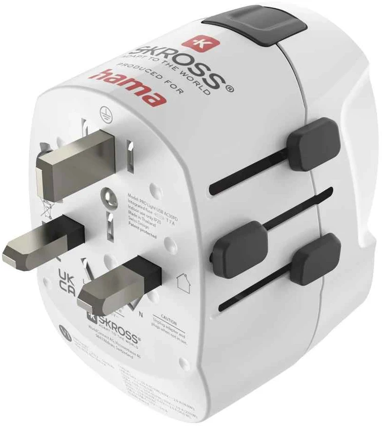 Hama Weltreiseadapter ProLight 0PD, 3-polig, 30 W