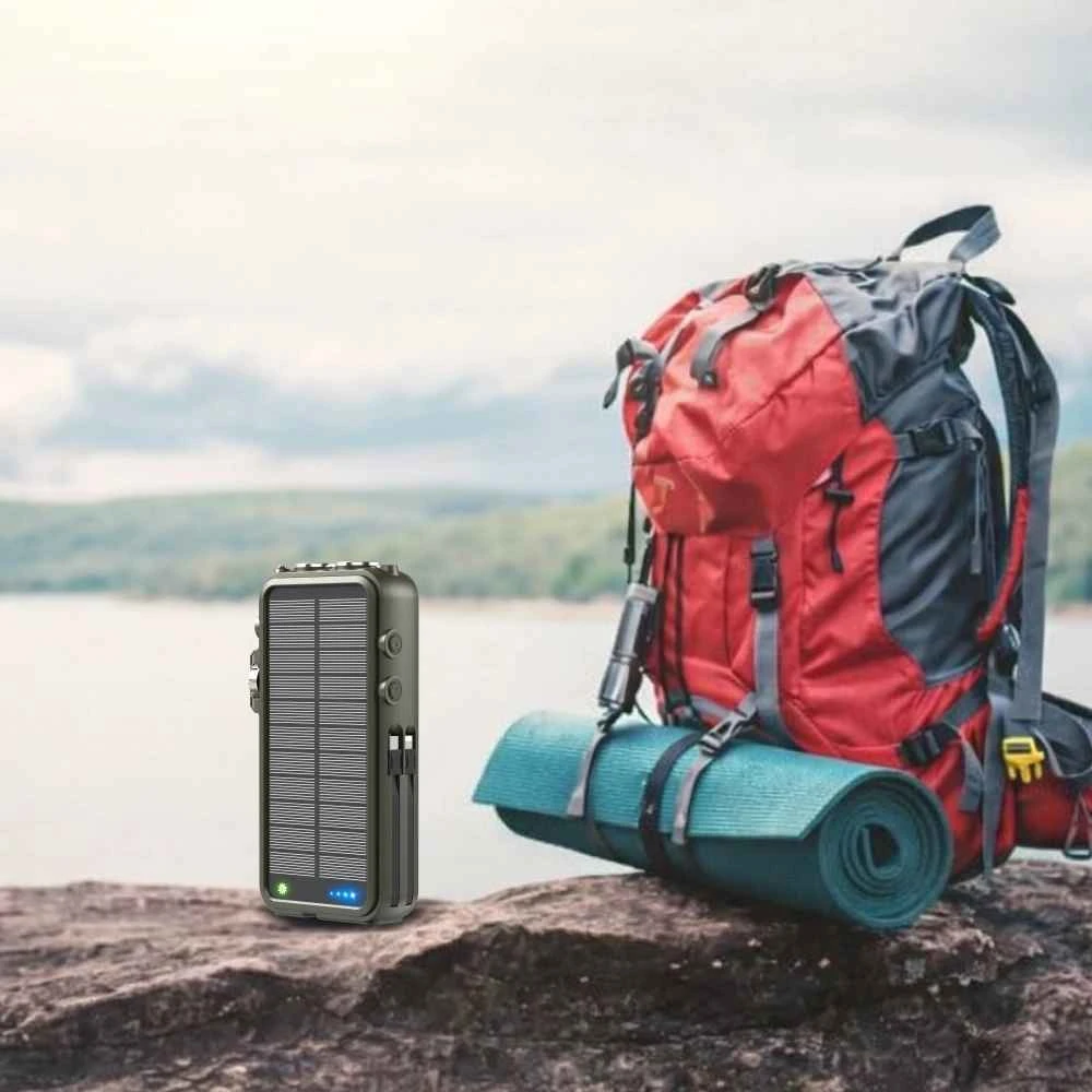 Hawk HWRDI440GN Radio Solar Dynamo With Powerbank, Juodas