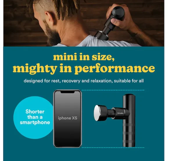 Homedics HHP-65GM MYTI antracito mini masažo pistoletas