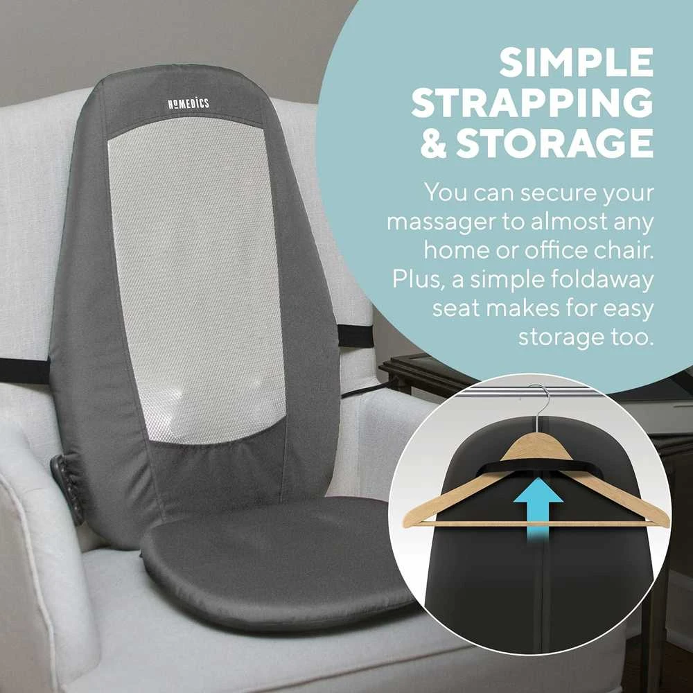 Homedics SBM-180H-EU Shiatsu masažinė kėdė nugarai ir pečiams su šiluma