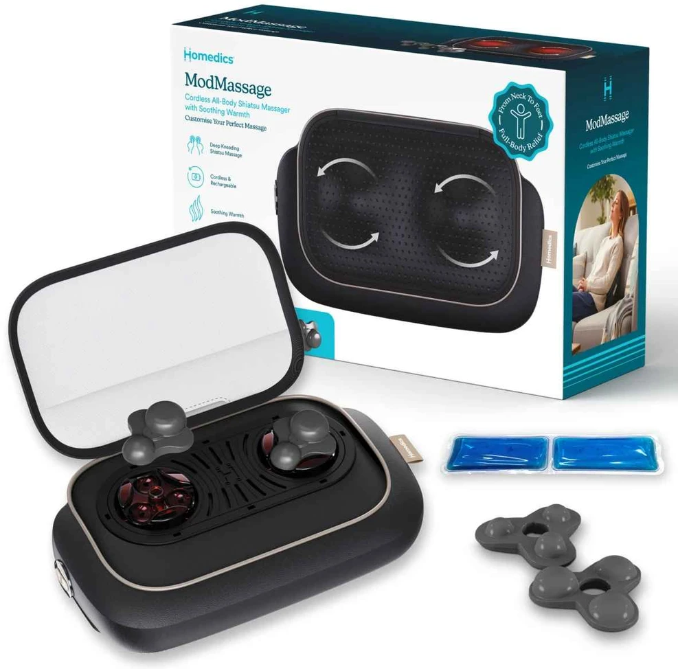 Homedics SP-1400H-WW ModMassage Cordless All-Body Shiatsu Massager With Soothing Warmth