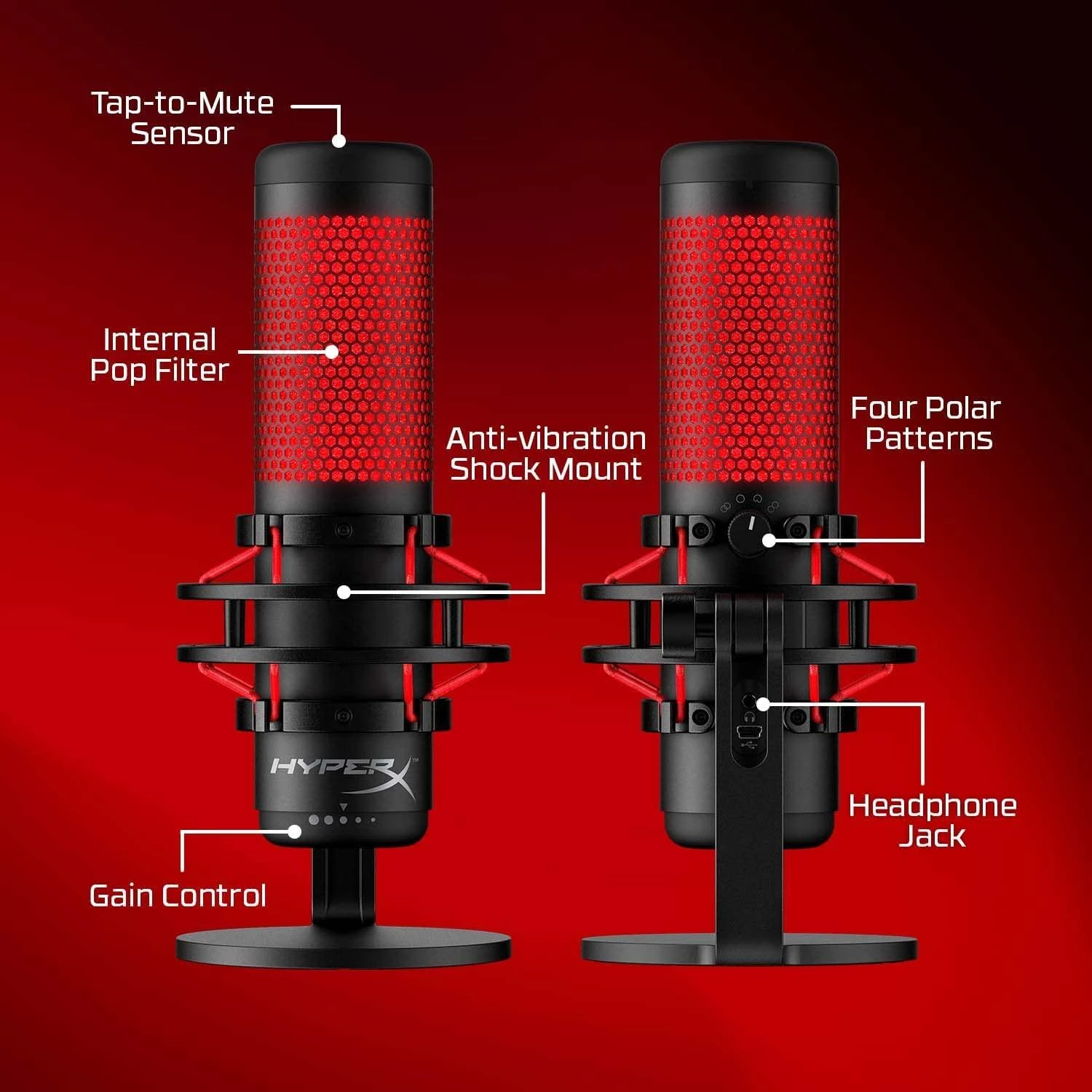 HyperX QuadCast - USB Kondensatorinis Mikrofonas