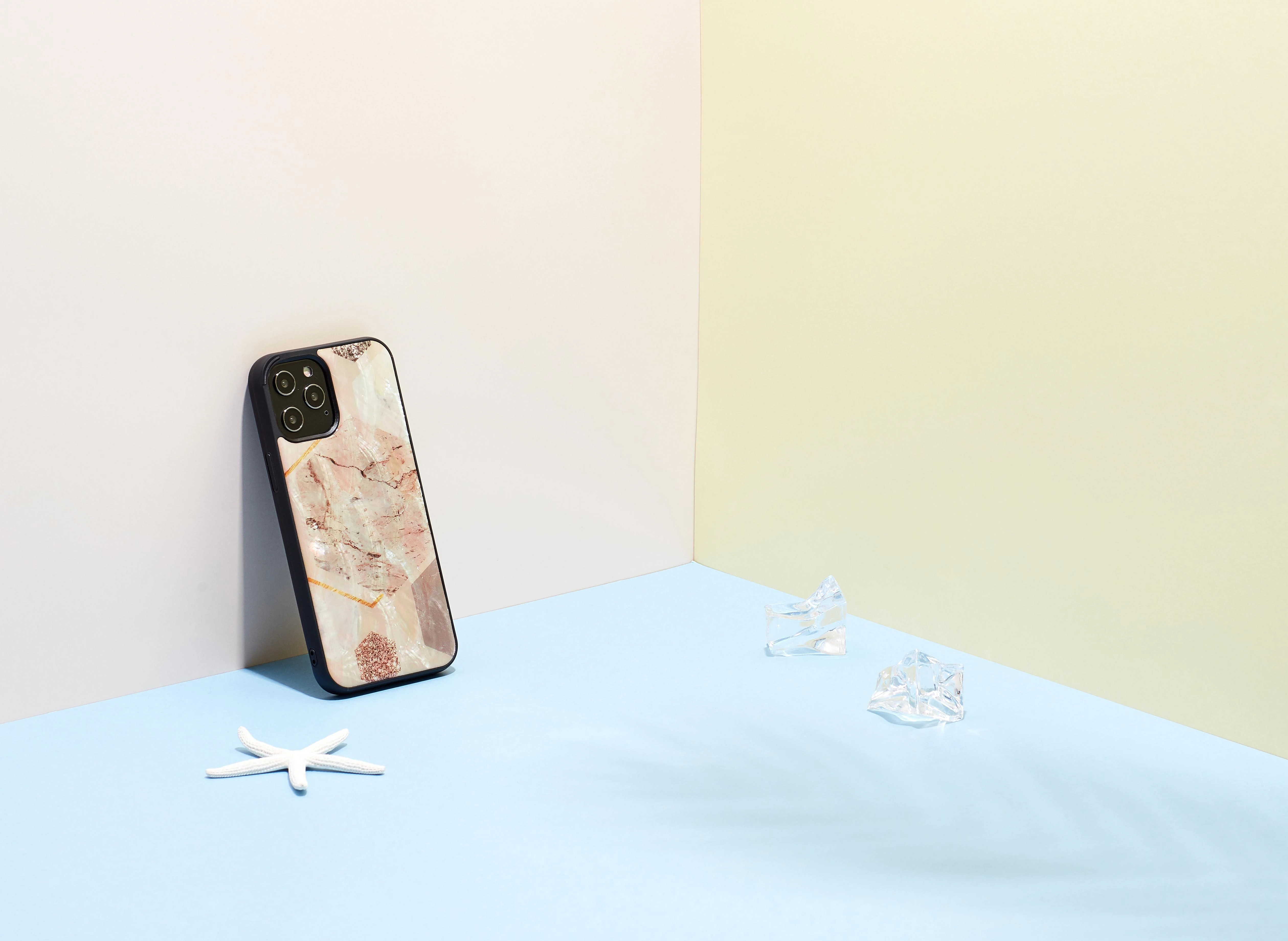 Dėklas iKins case for Apple iPhone 12/12 Pro pink marble