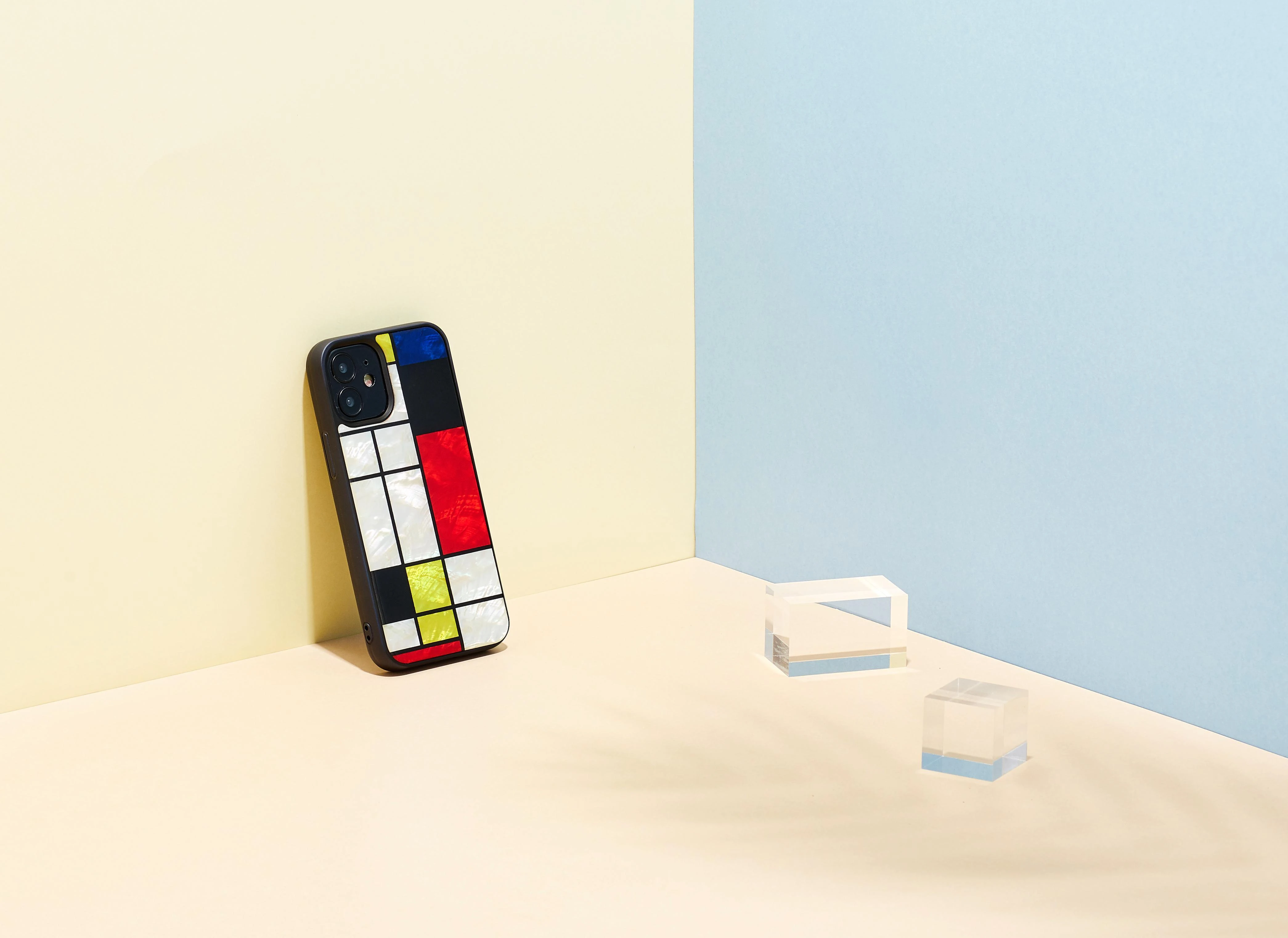 Dėklas iKins case for Apple iPhone 12 mini mondrian juodas