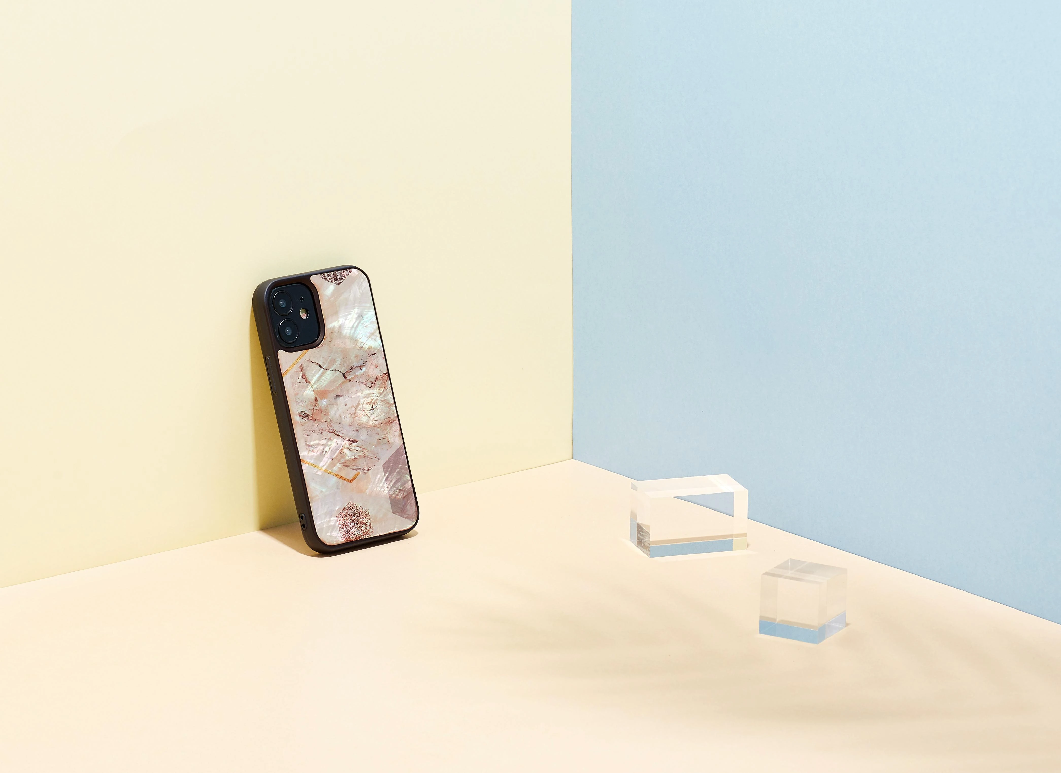 Dėklas iKins case for Apple iPhone 12 mini pink marble