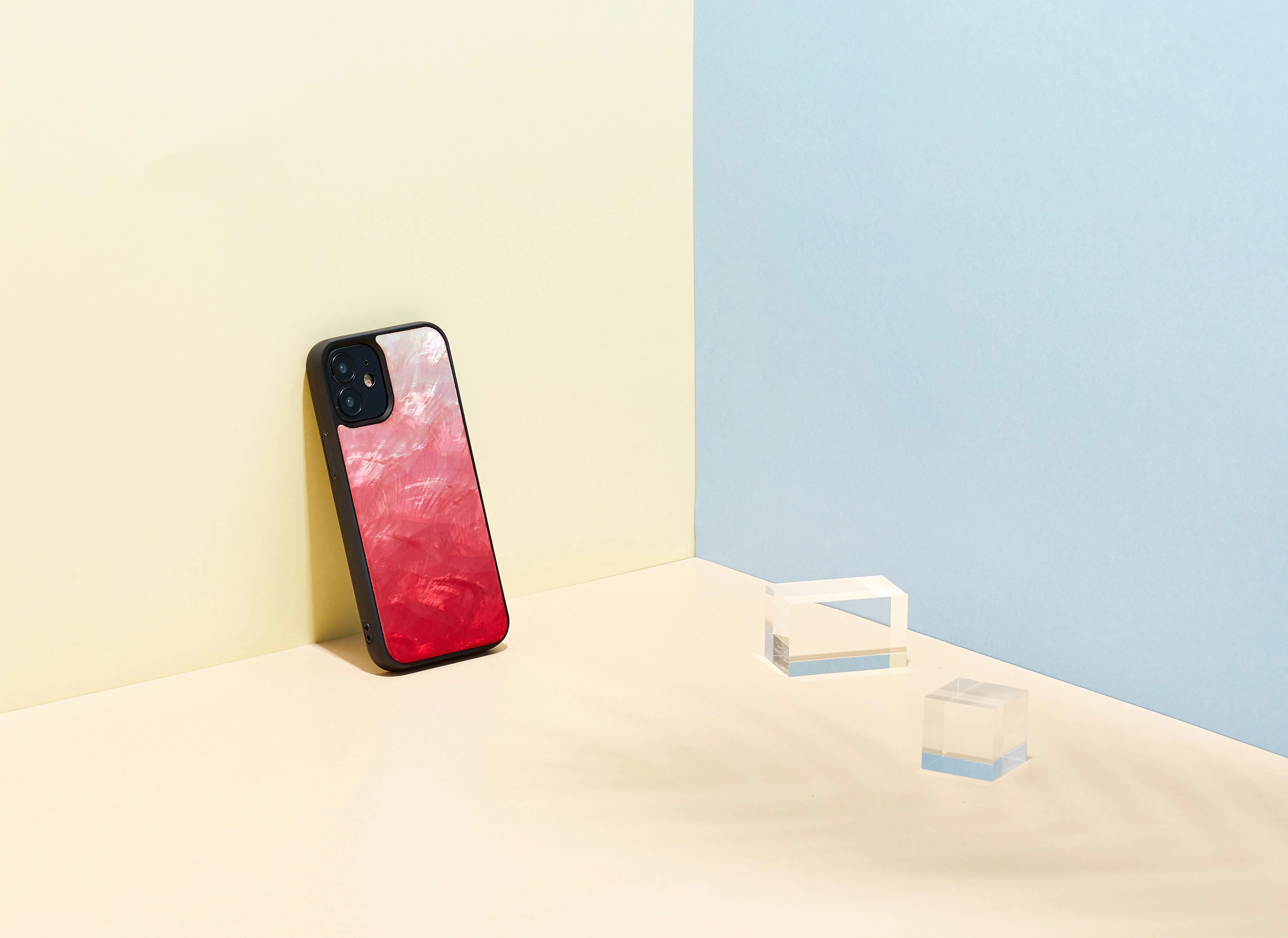 iKins dėklas skirtas Apple Apple iPhone 12 mini rožinės spalvos lake juodos spalvos