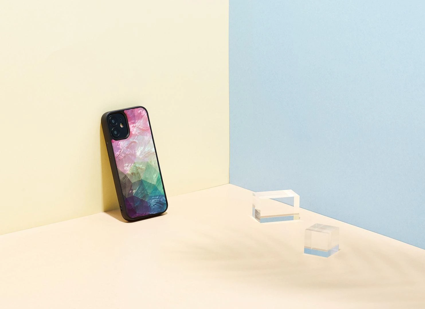 iKins dėklas skirtas Apple Apple iPhone 12 mini water flower juodos spalvos