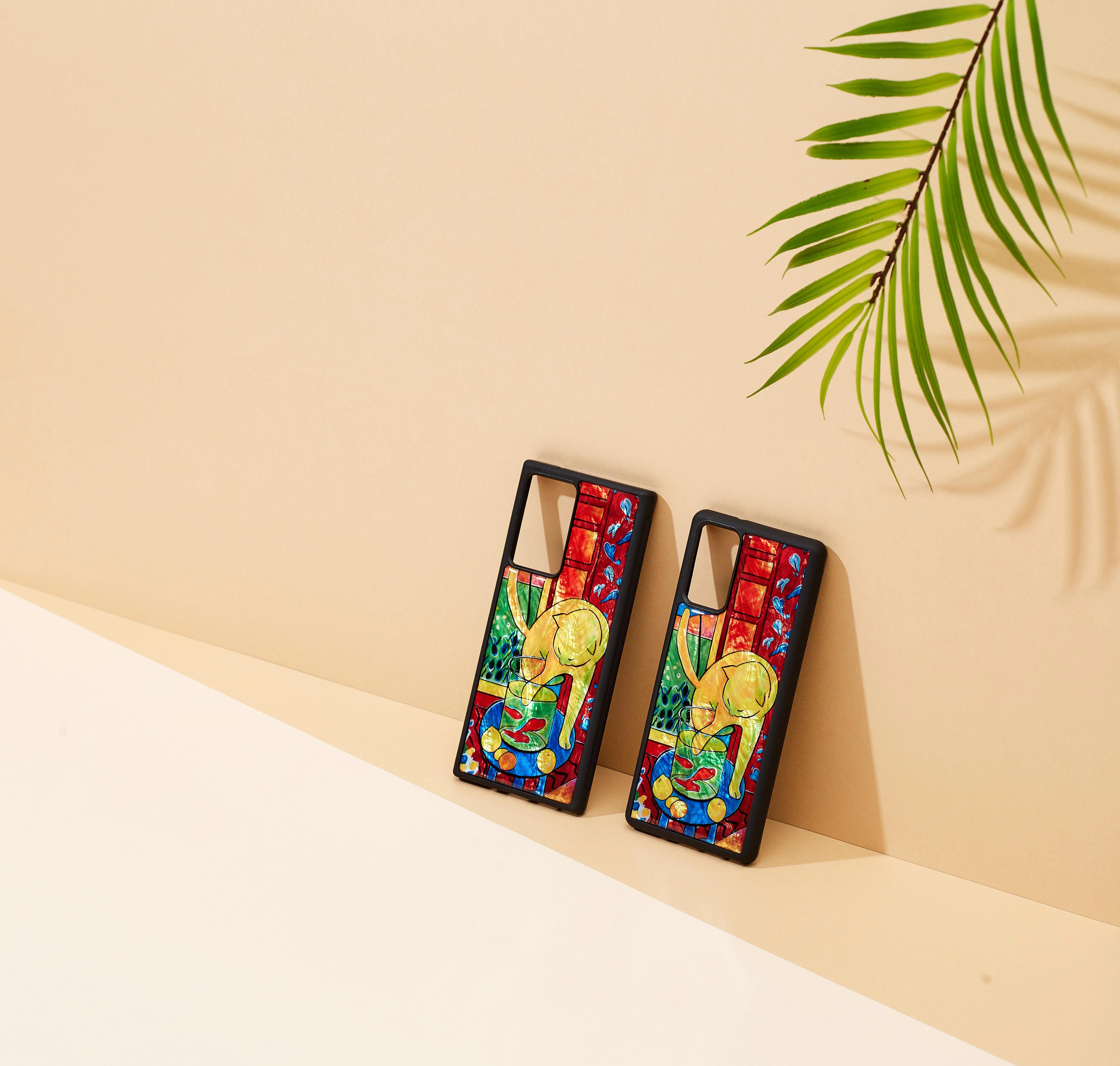 Dėklas iKins case for Samsung Galaxy Note 20 Ultra cat with red fish