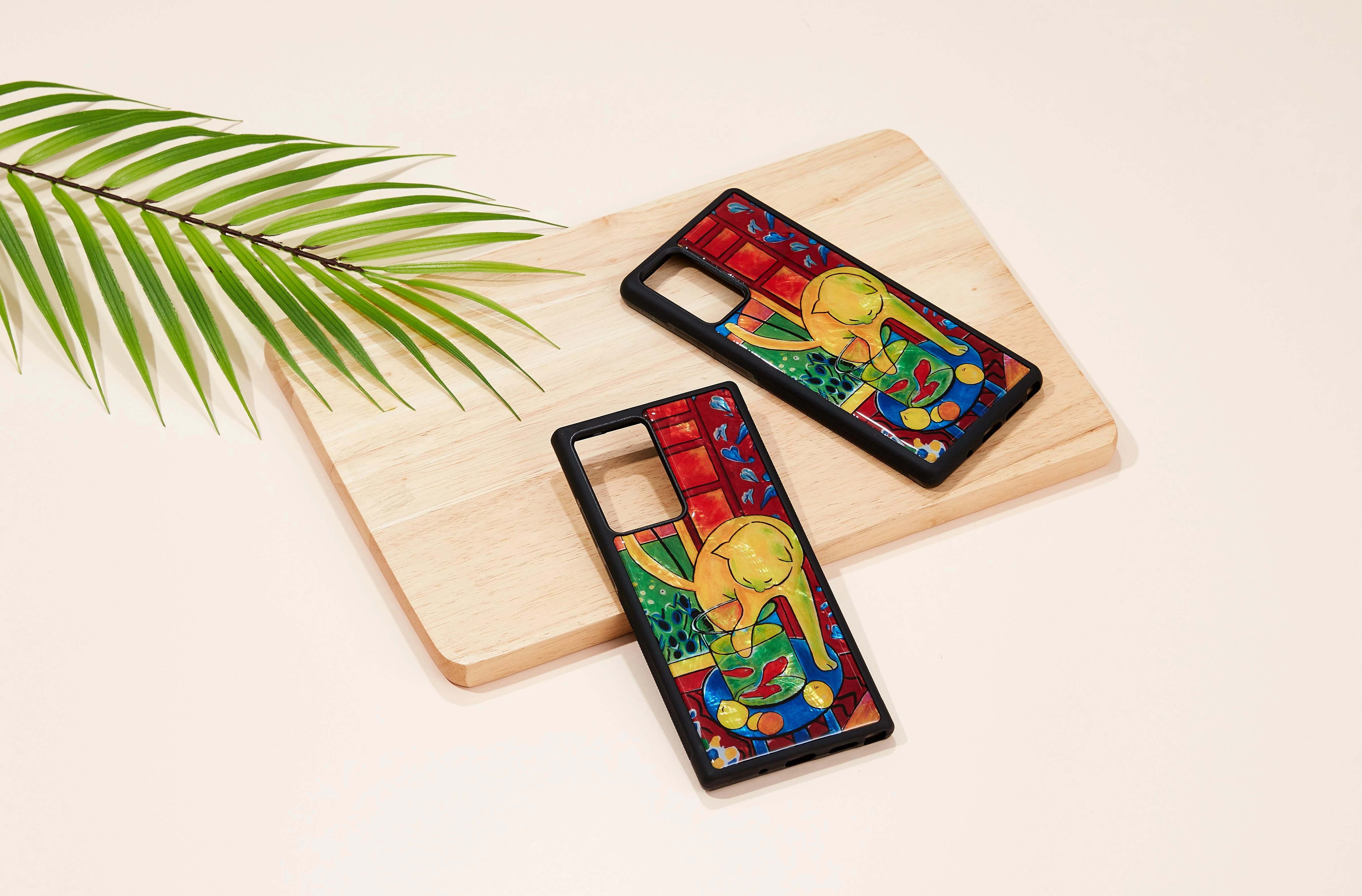 Dėklas iKins case for Samsung Galaxy Note 20 Ultra cat with red fish