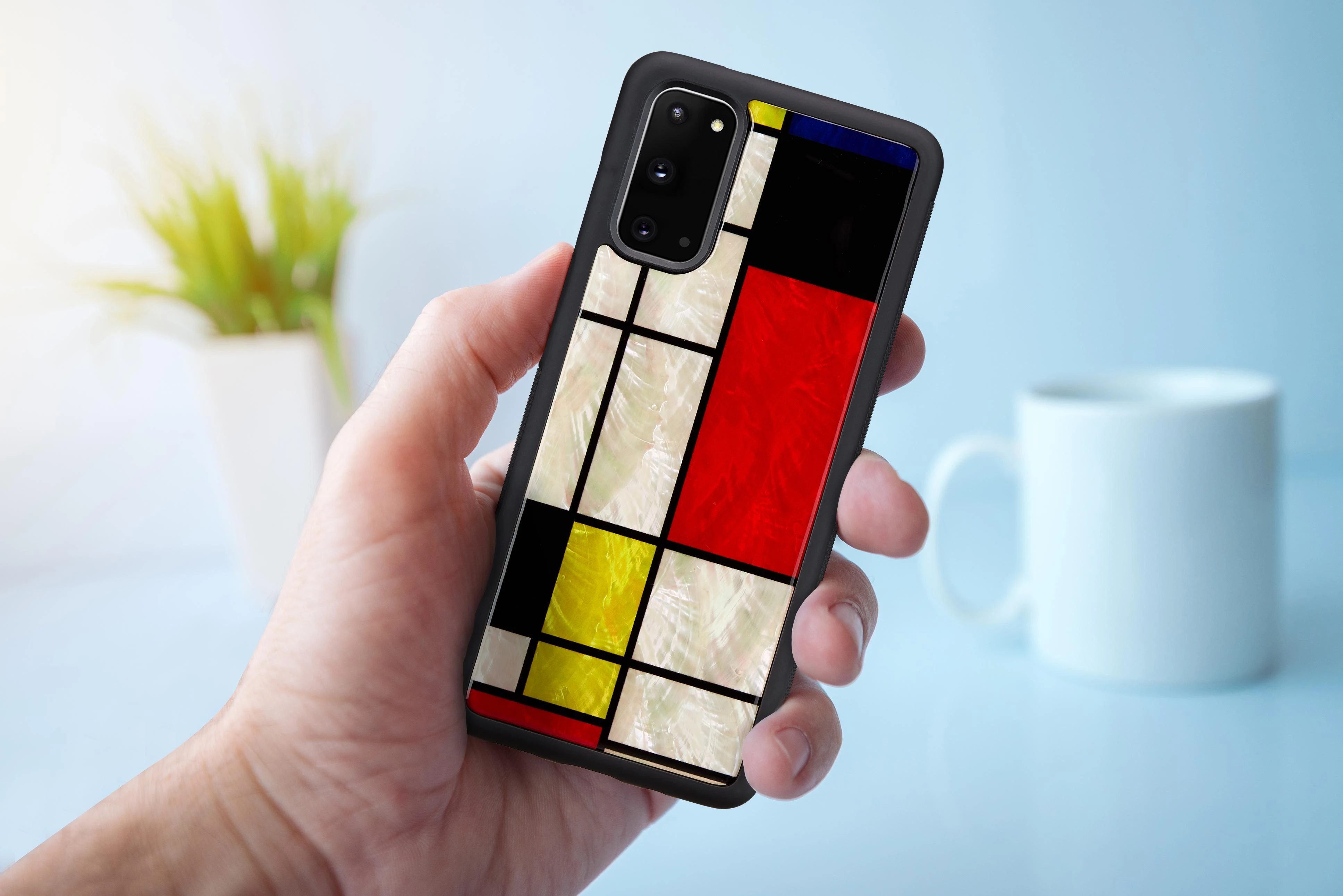 Dėklas iKins case for Samsung Galaxy S20 mondrian juodas