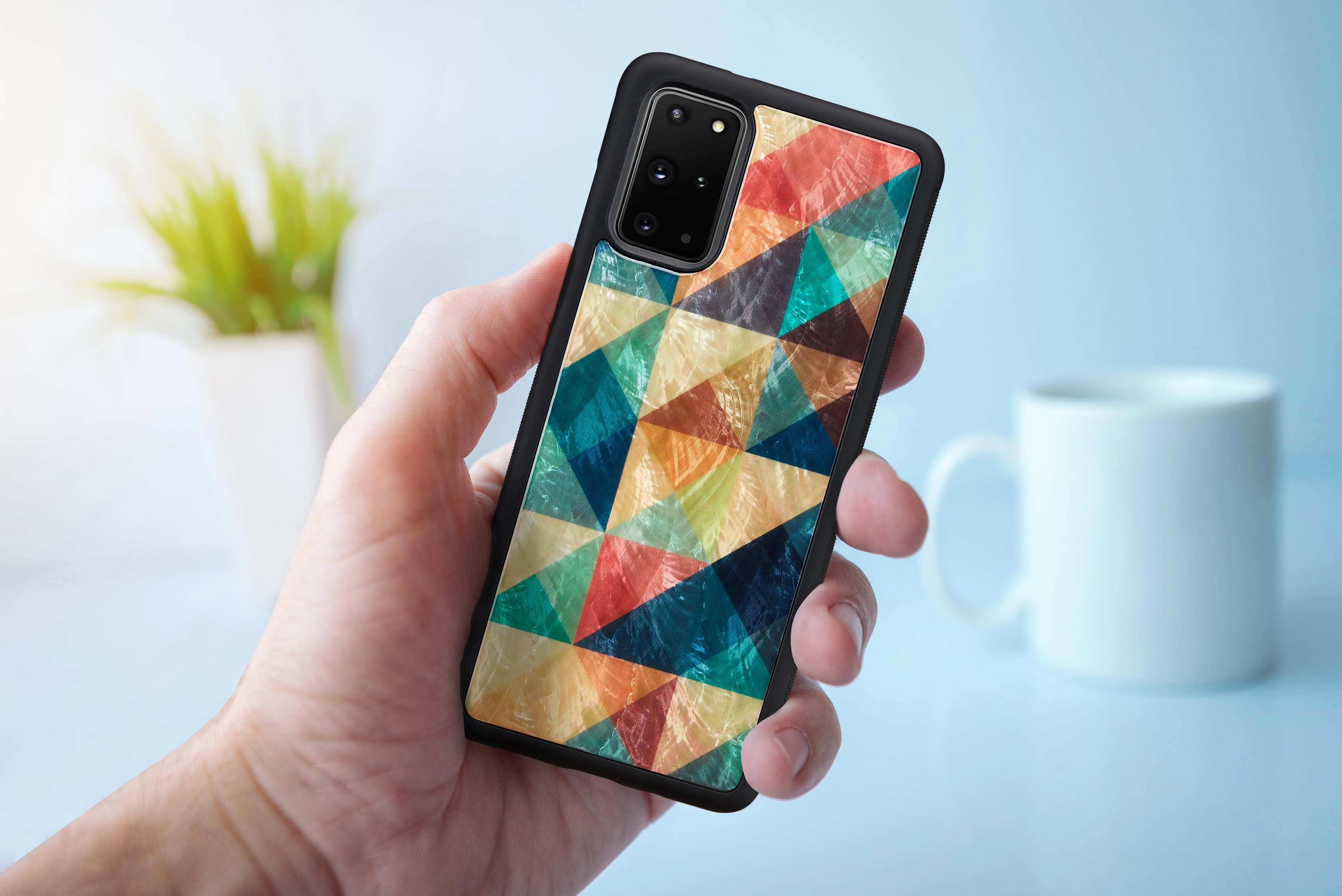Dėklas iKins case for Samsung Galaxy S20+ mosaic juodas