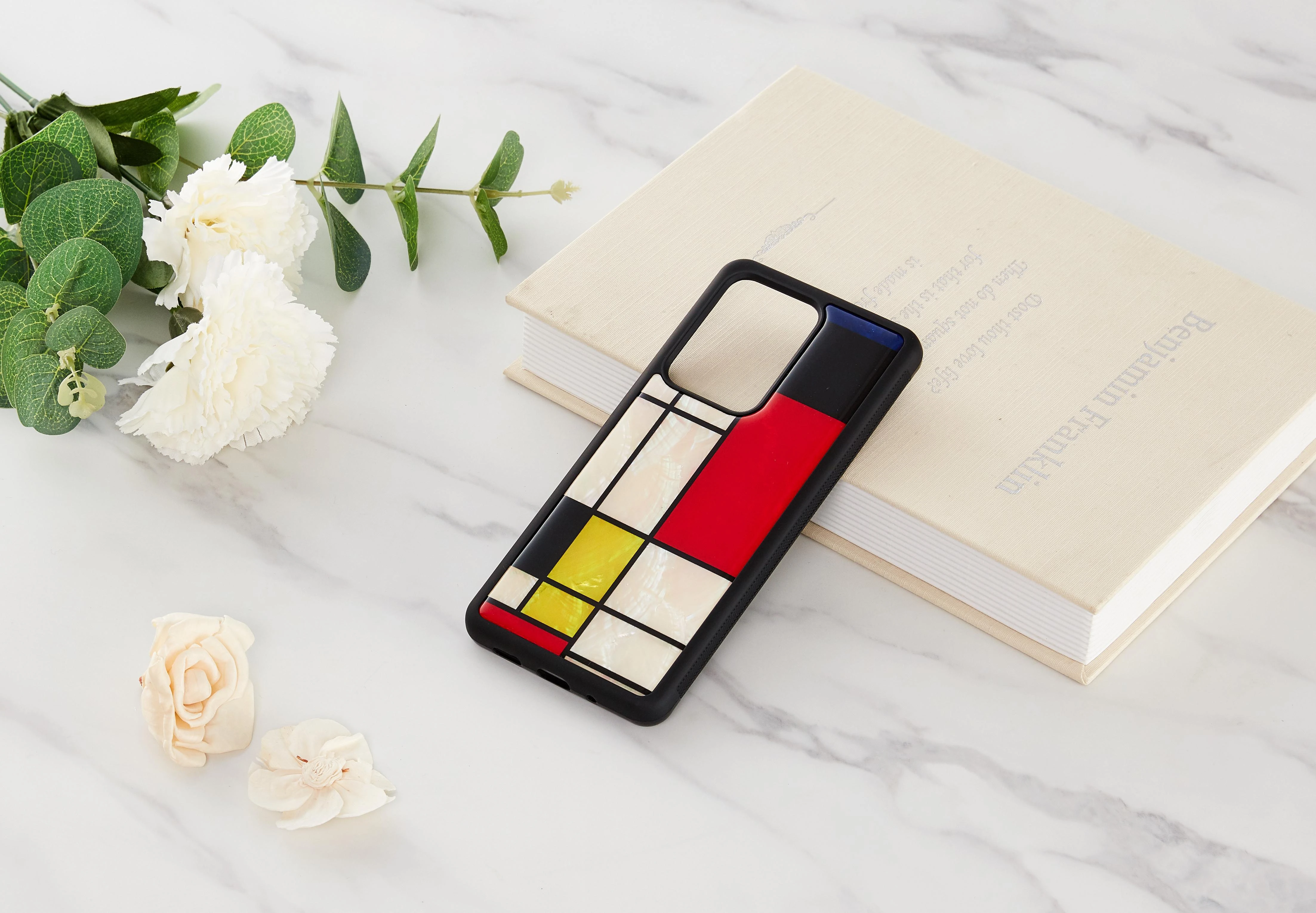 Dėklas iKins case for Samsung Galaxy S20 Ultra mondrian juodas