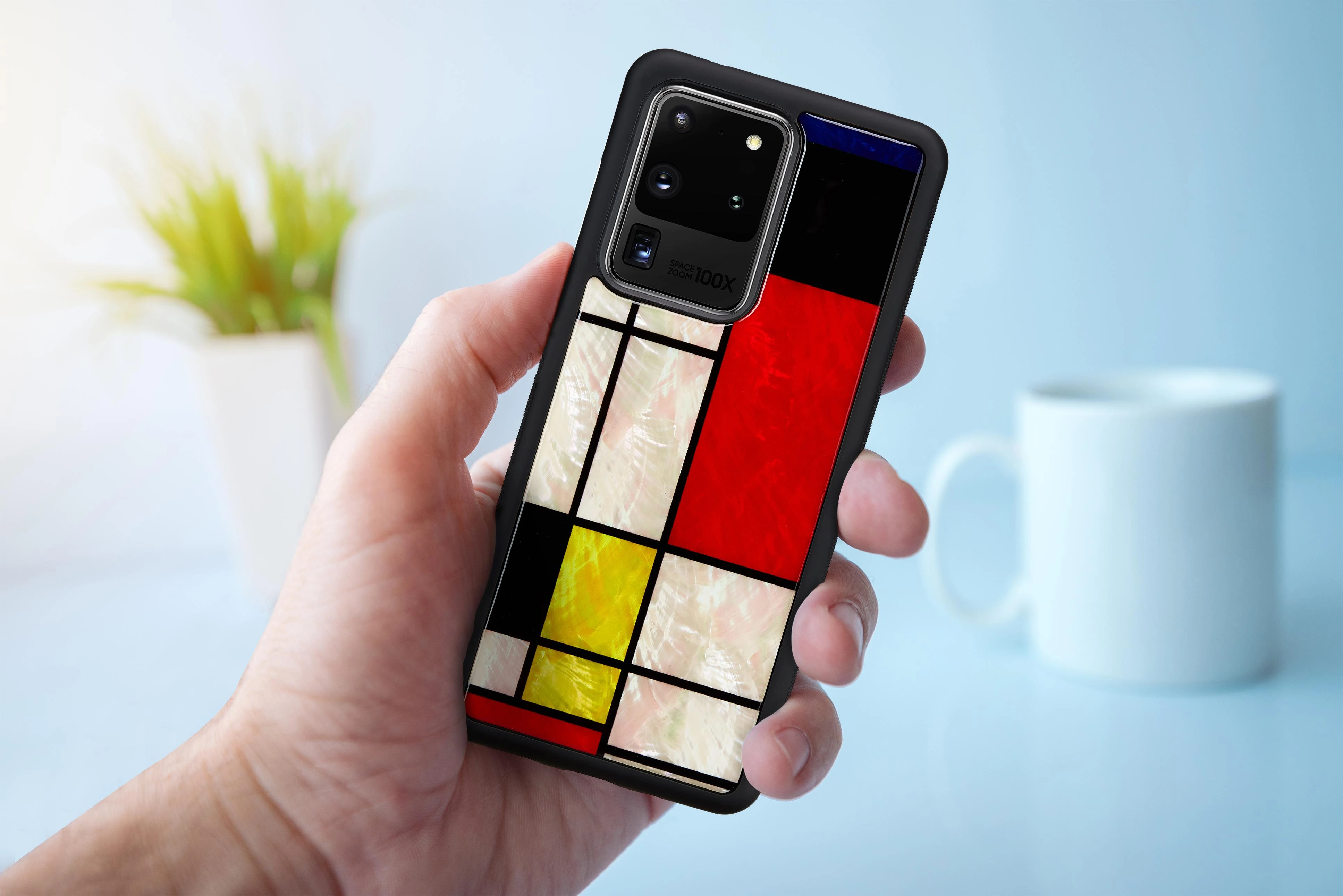 Dėklas iKins case for Samsung Galaxy S20 Ultra mondrian juodas
