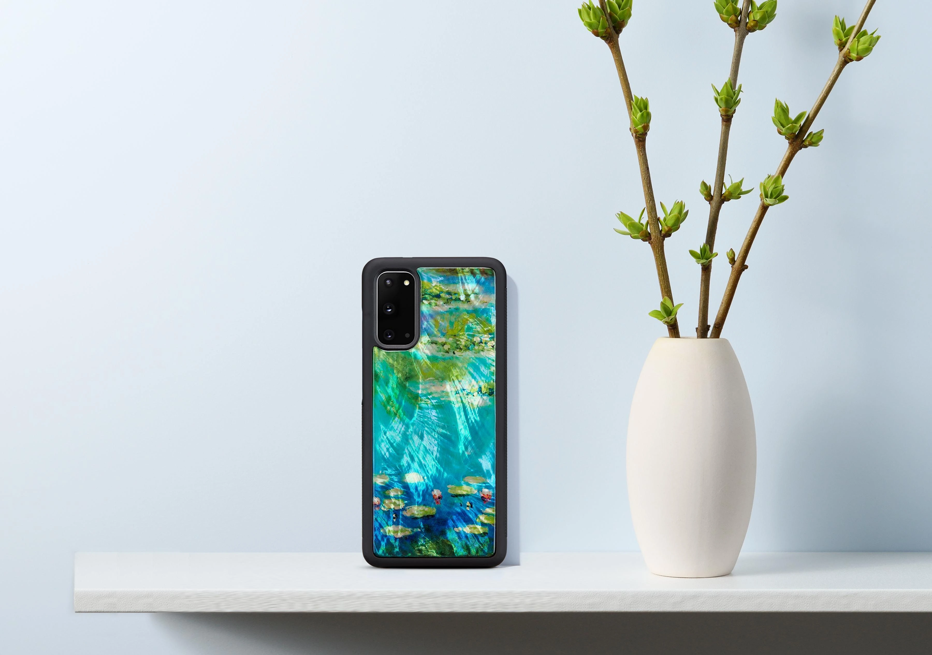 Dėklas iKins case for Samsung Galaxy S20 water lilies juodas