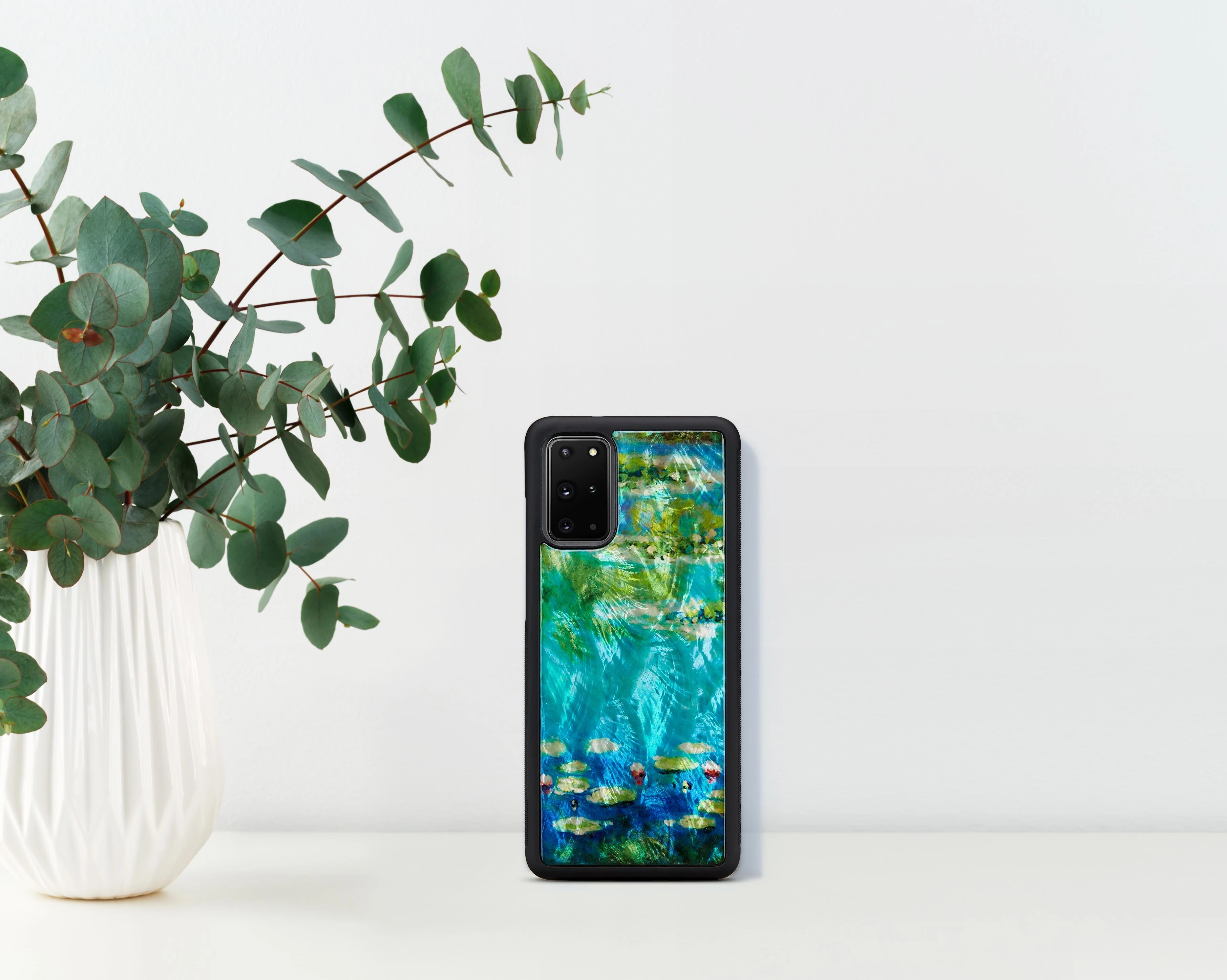 Dėklas iKins case for Samsung Galaxy S20+ water lilies juodas