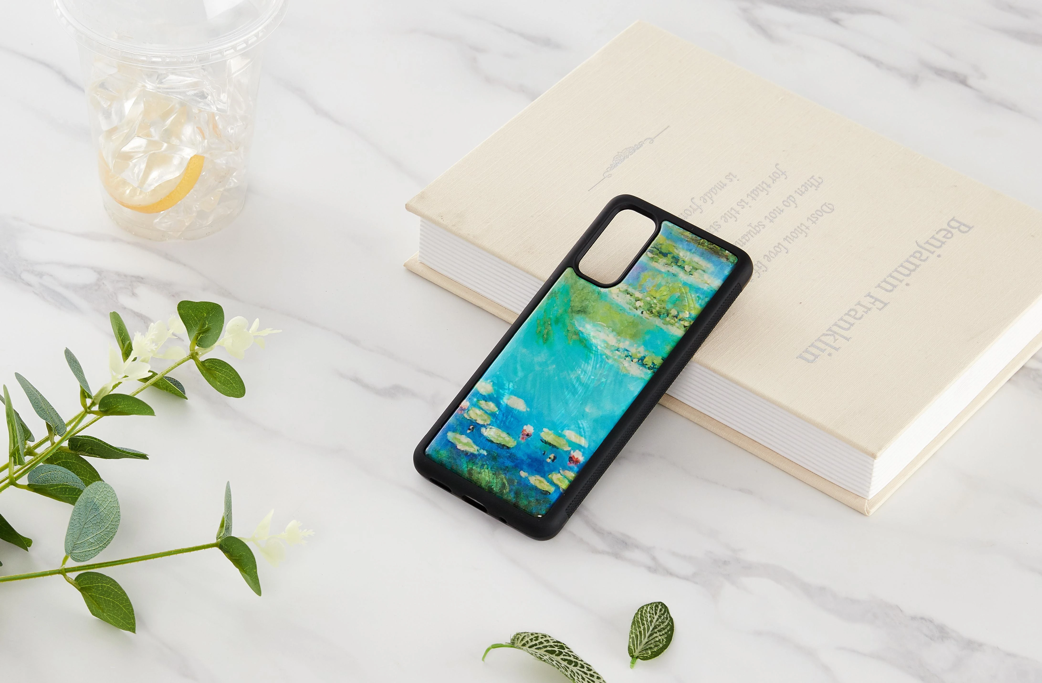 Dėklas iKins case for Samsung Galaxy S20 water lilies juodas