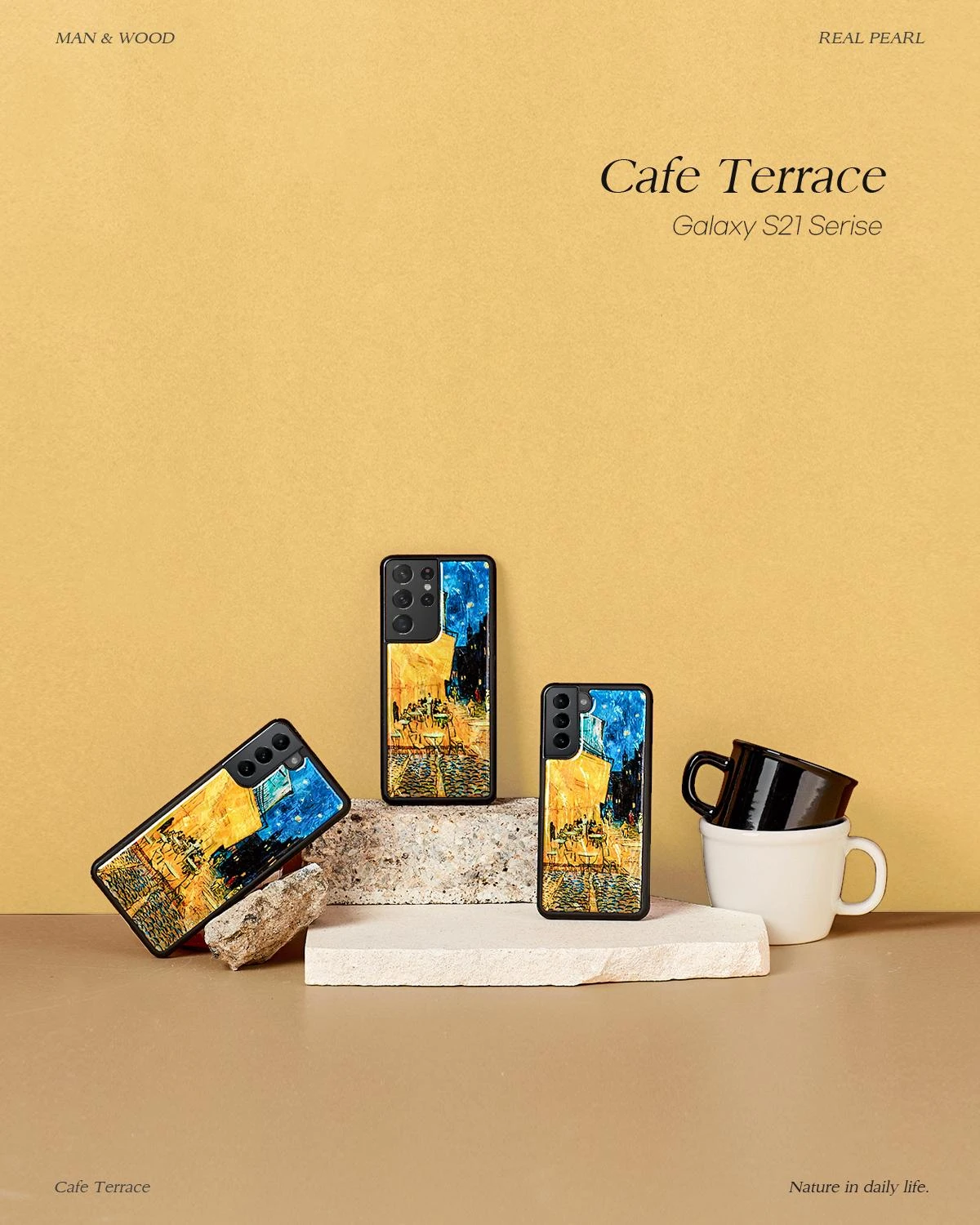 Dėklas iKins case for Samsung Galaxy S21+ cafe terrace juodas
