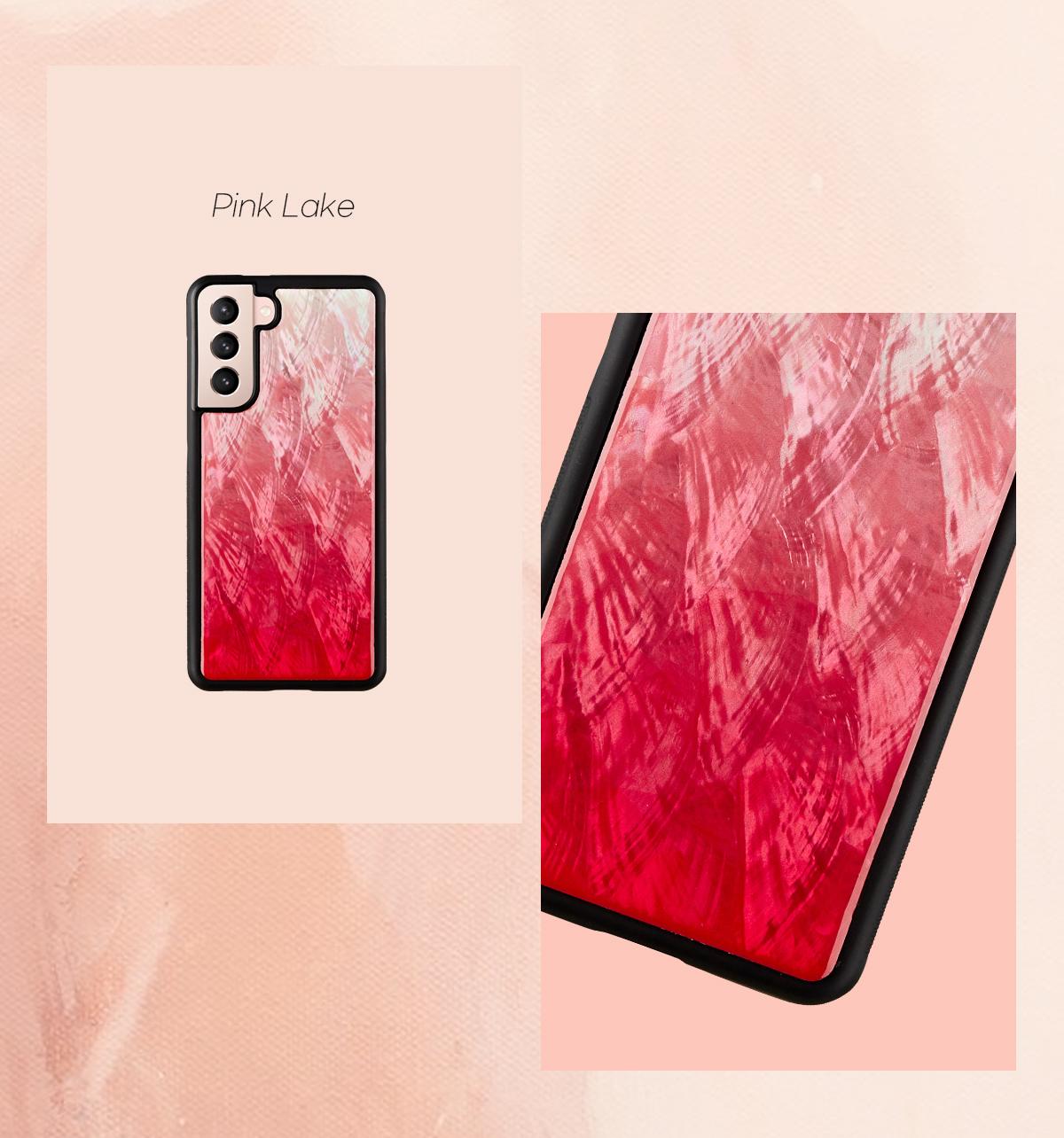 Dėklas iKins case for Samsung Galaxy S21 Ultra pink lake juodas