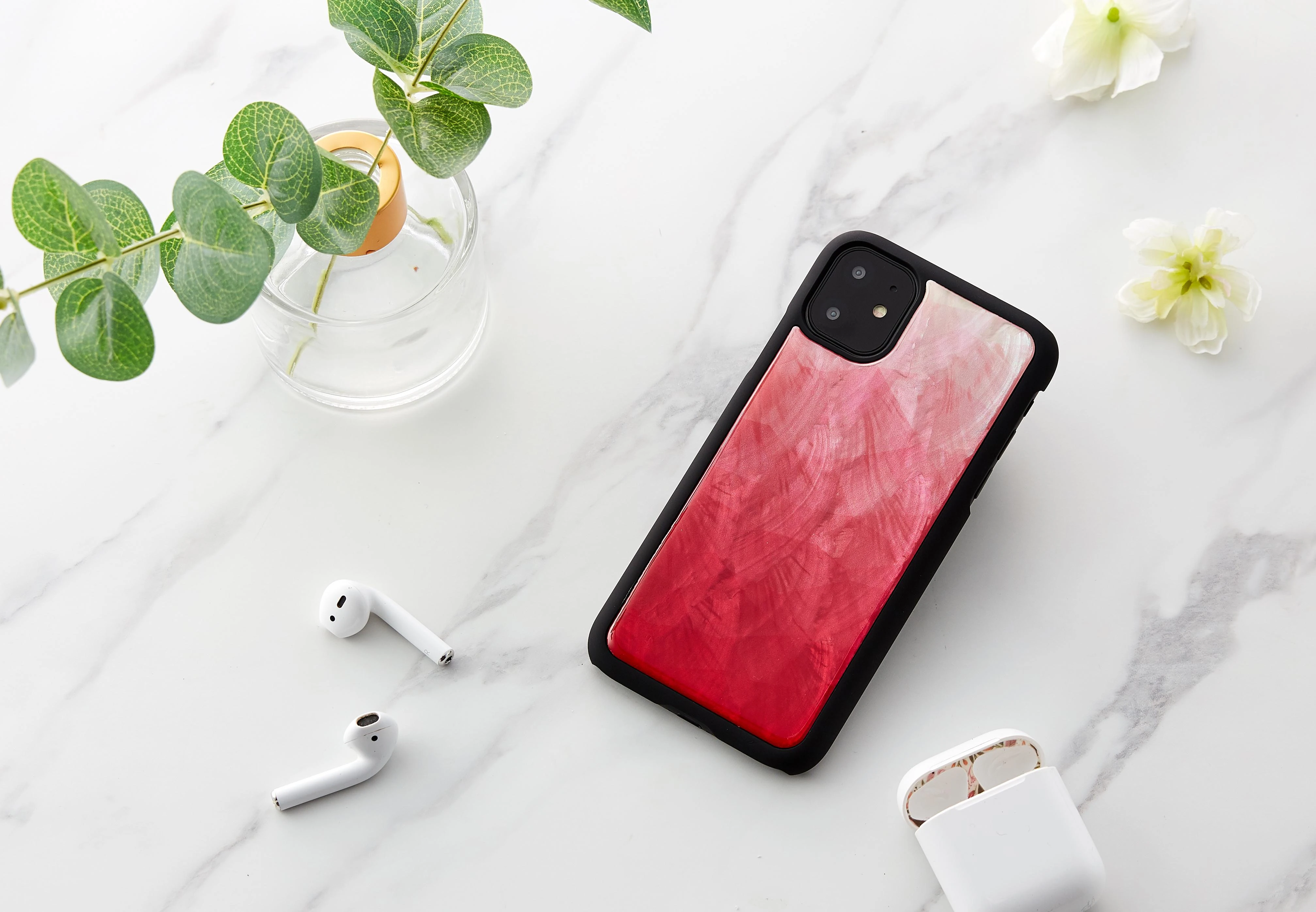 iKins SmartPhone dėklas Apple iPhone 11 rožinės spalvos lake juodos spalvos