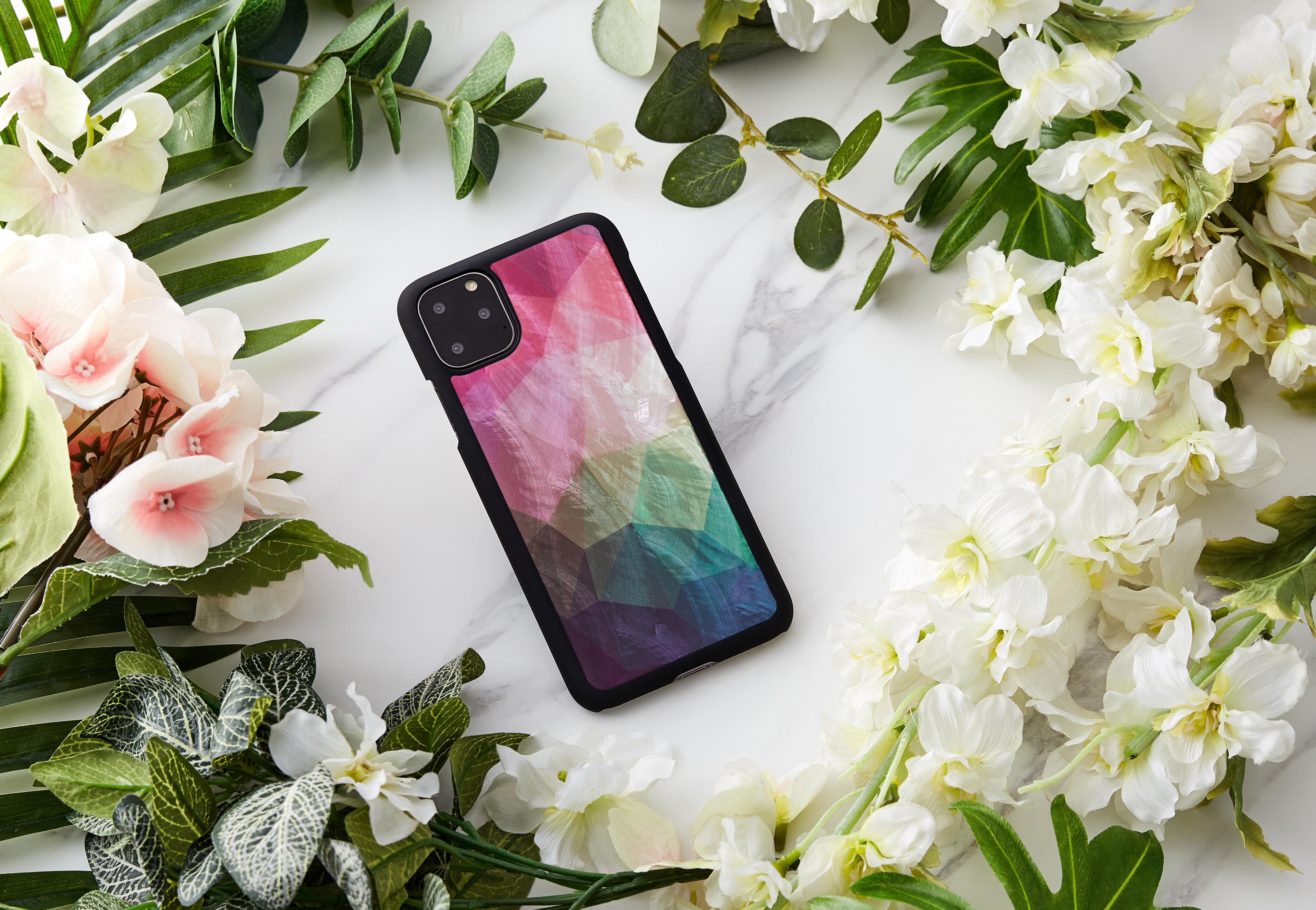 Ikins Telefono dėklas iPhone 11 Pro Max, juodas, „Vanduo Flower“