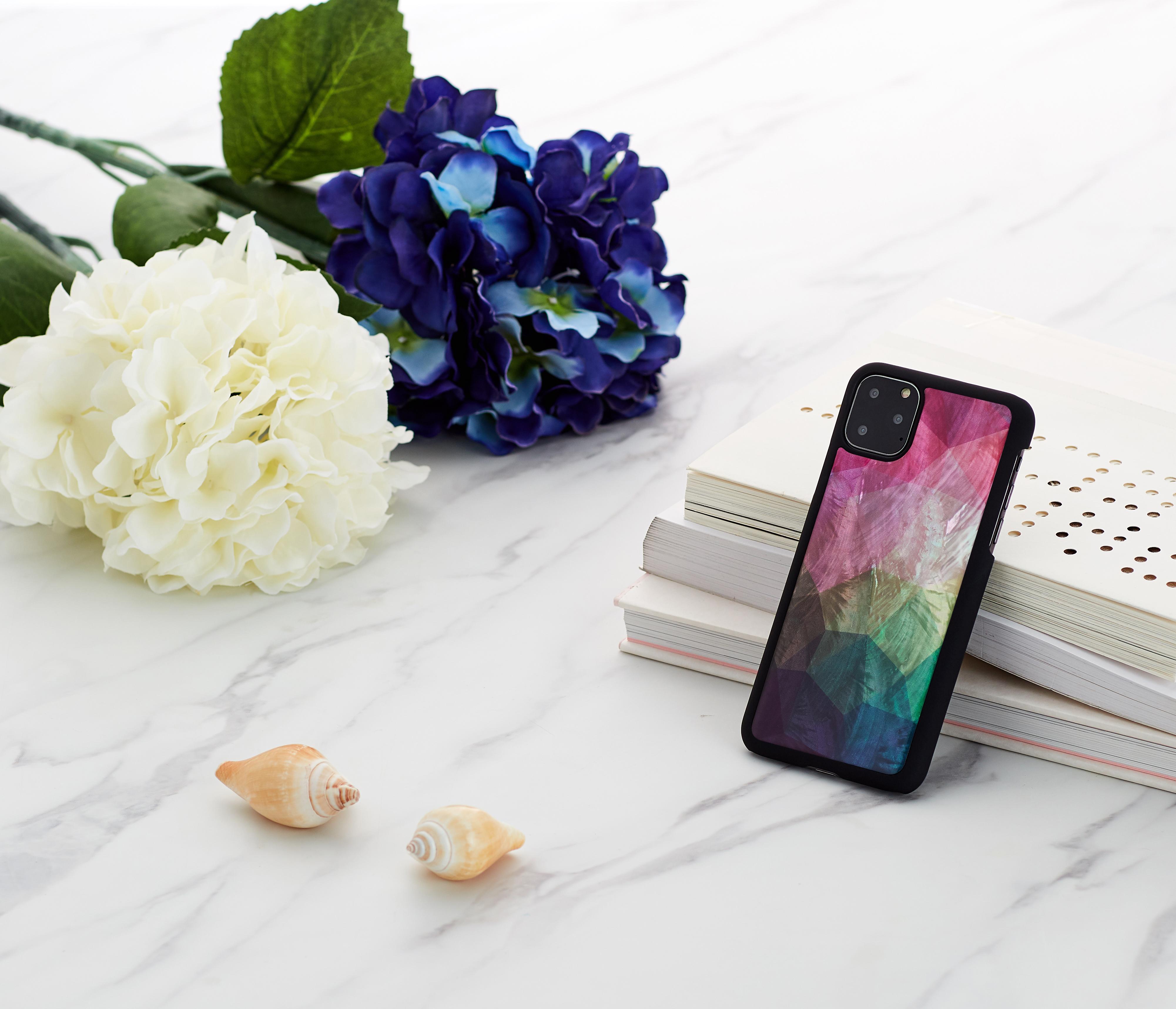 Ikins Telefono dėklas iPhone 11 Pro Max, juodas, „Vanduo Flower“