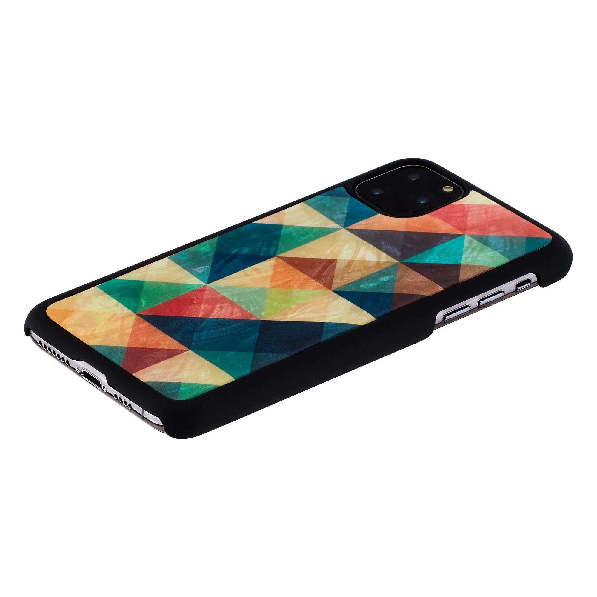 Ikins Juodas dėklas iPhone 11 Pro Max su mozaikos raštu