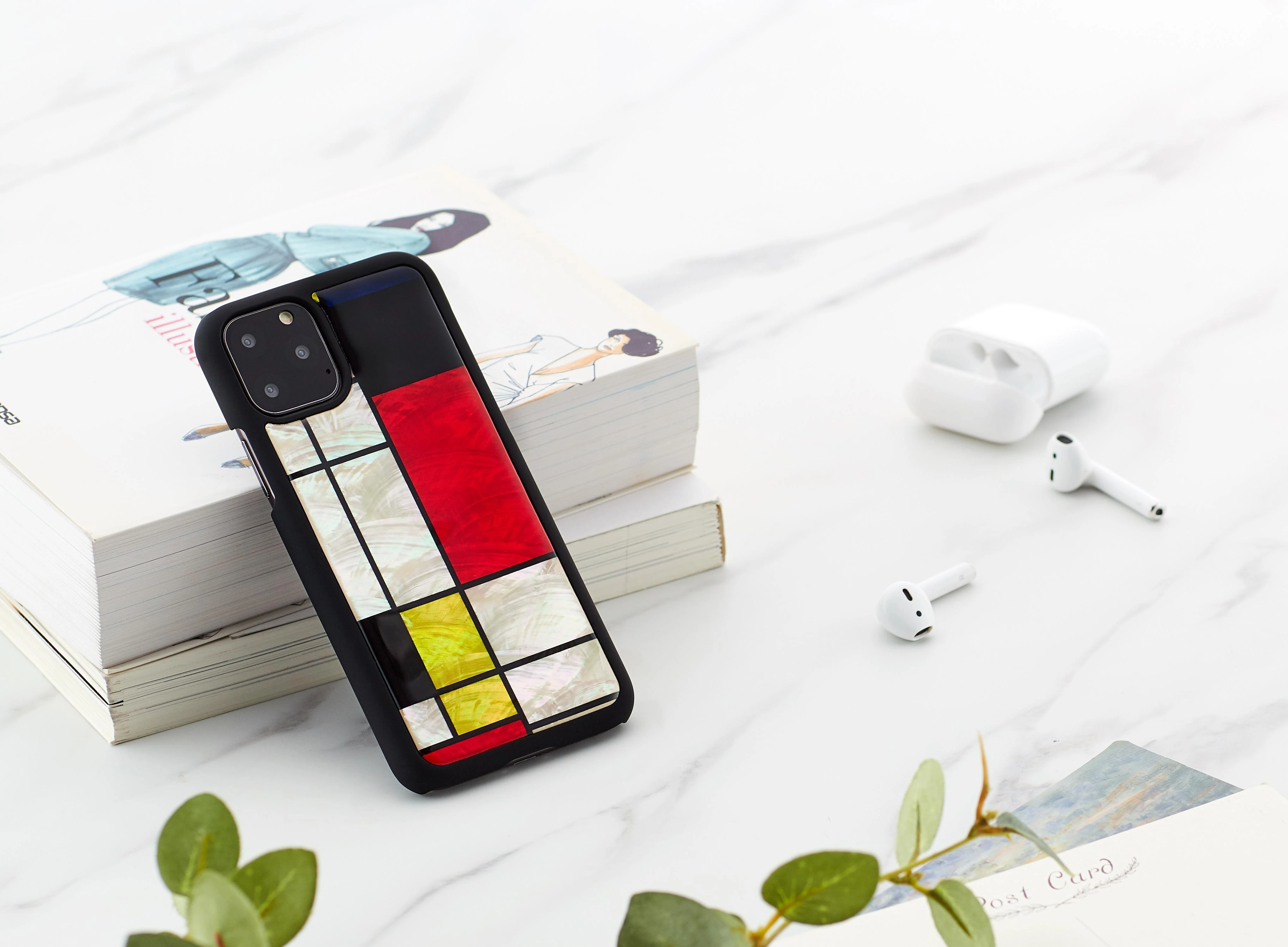 Ikins Telefono dėklas iPhone 11 Pro, Mondrian Juodas