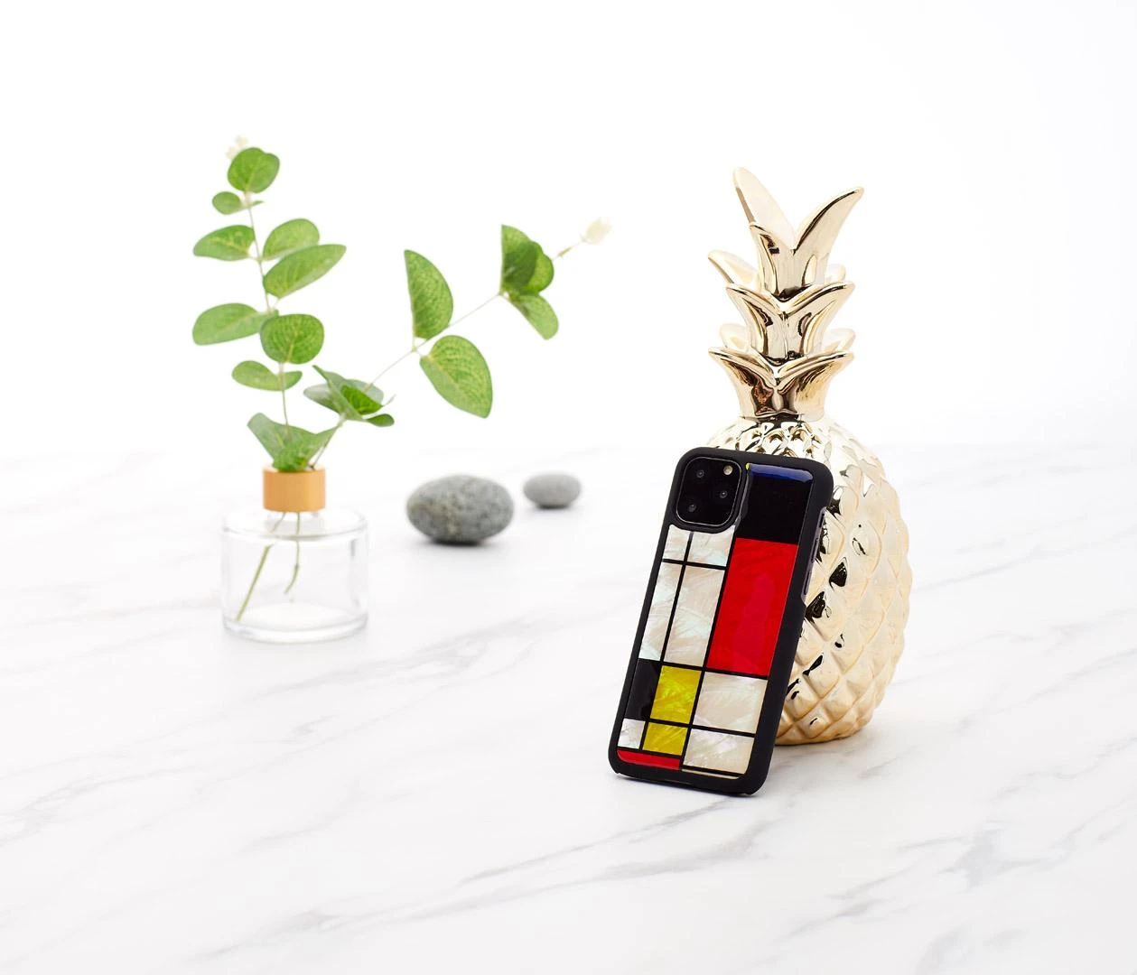 Ikins Telefono dėklas iPhone 11 Pro, Mondrian Juodas