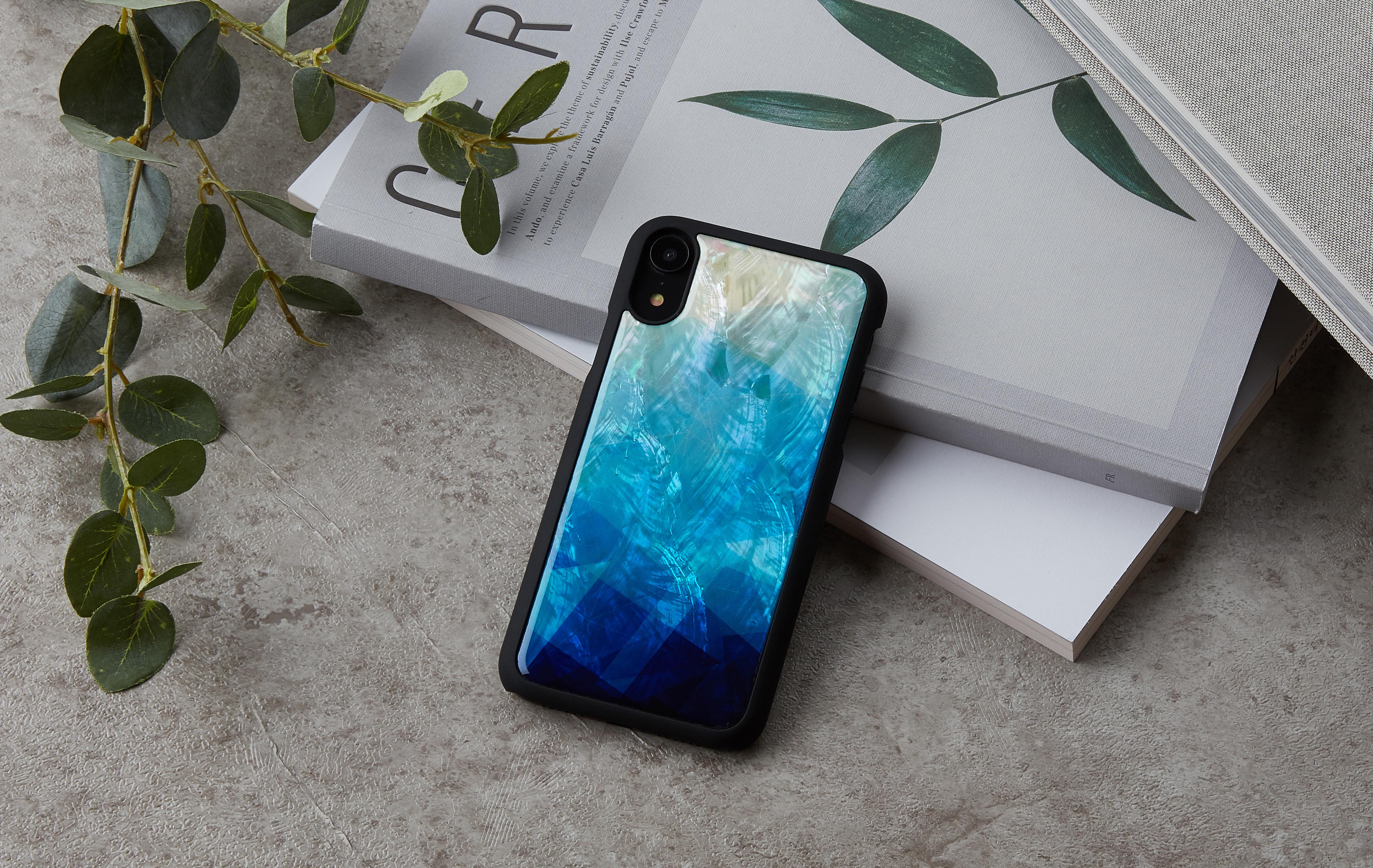 Mėlyna iKins telefono dėklas iPhone XR, mėlynas lake juodas