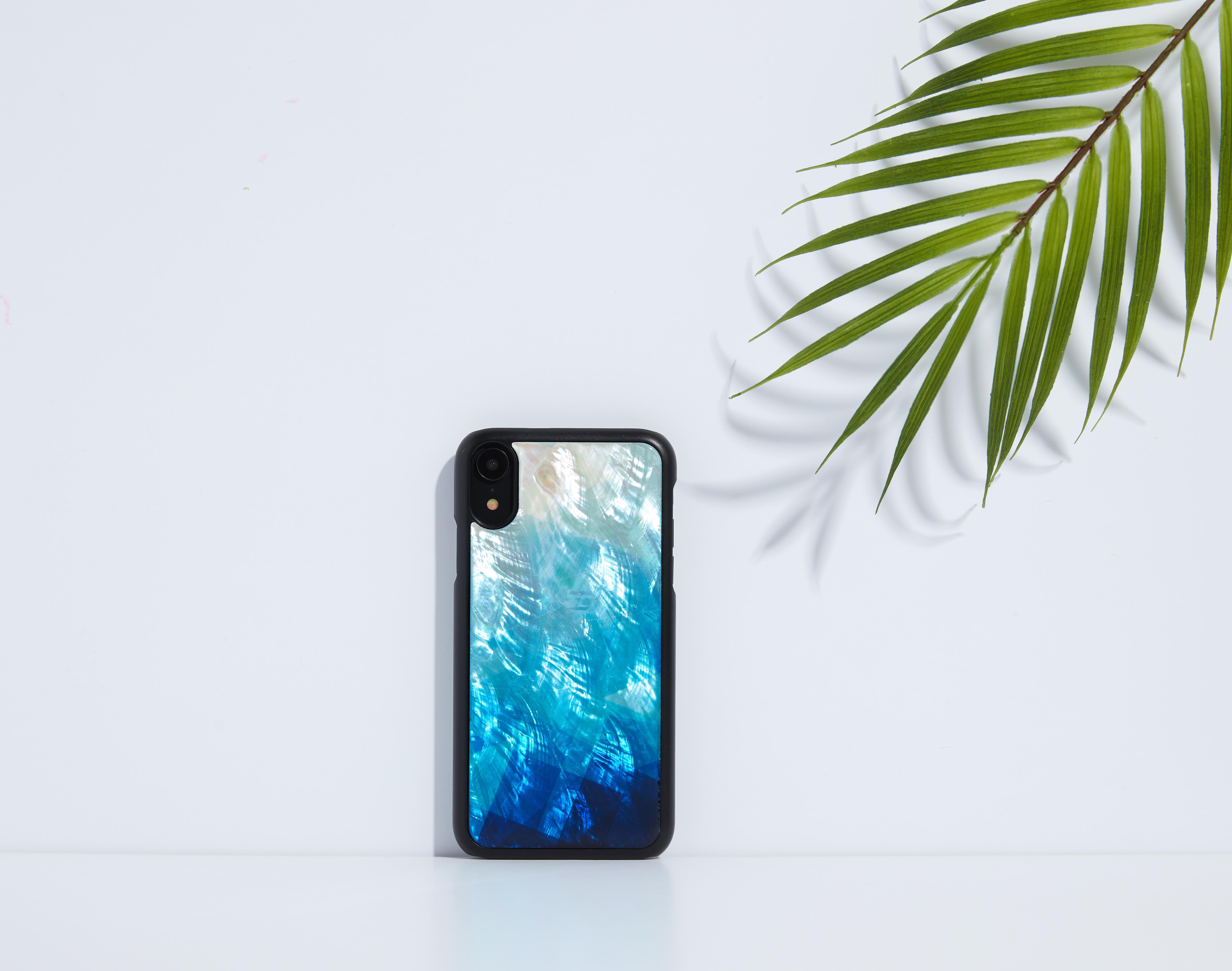 Mėlyna iKins telefono dėklas iPhone XR, mėlynas lake juodas