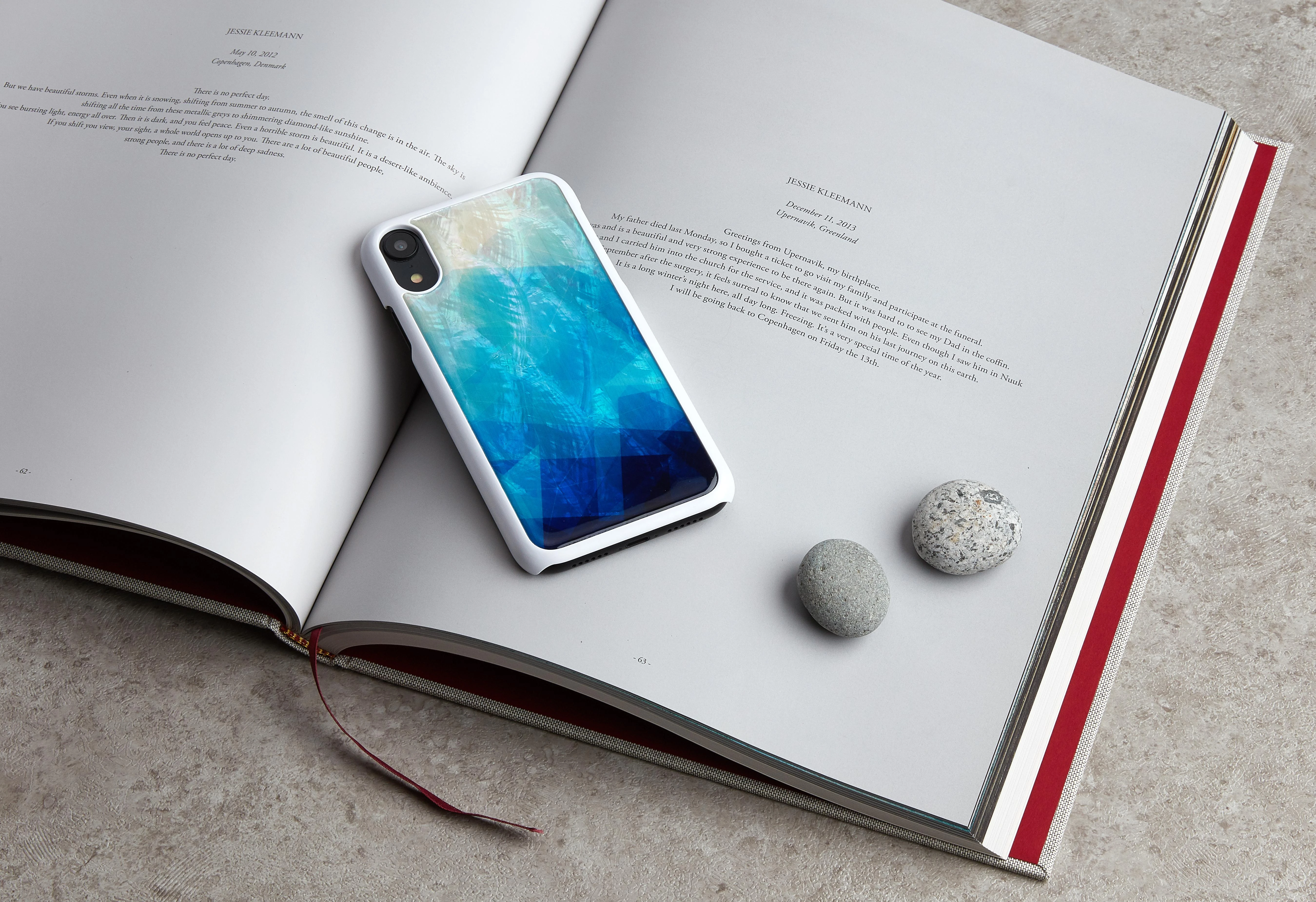 iKins SmartPhone dėklas Apple iPhone XR mėlynas lake baltos spalvos