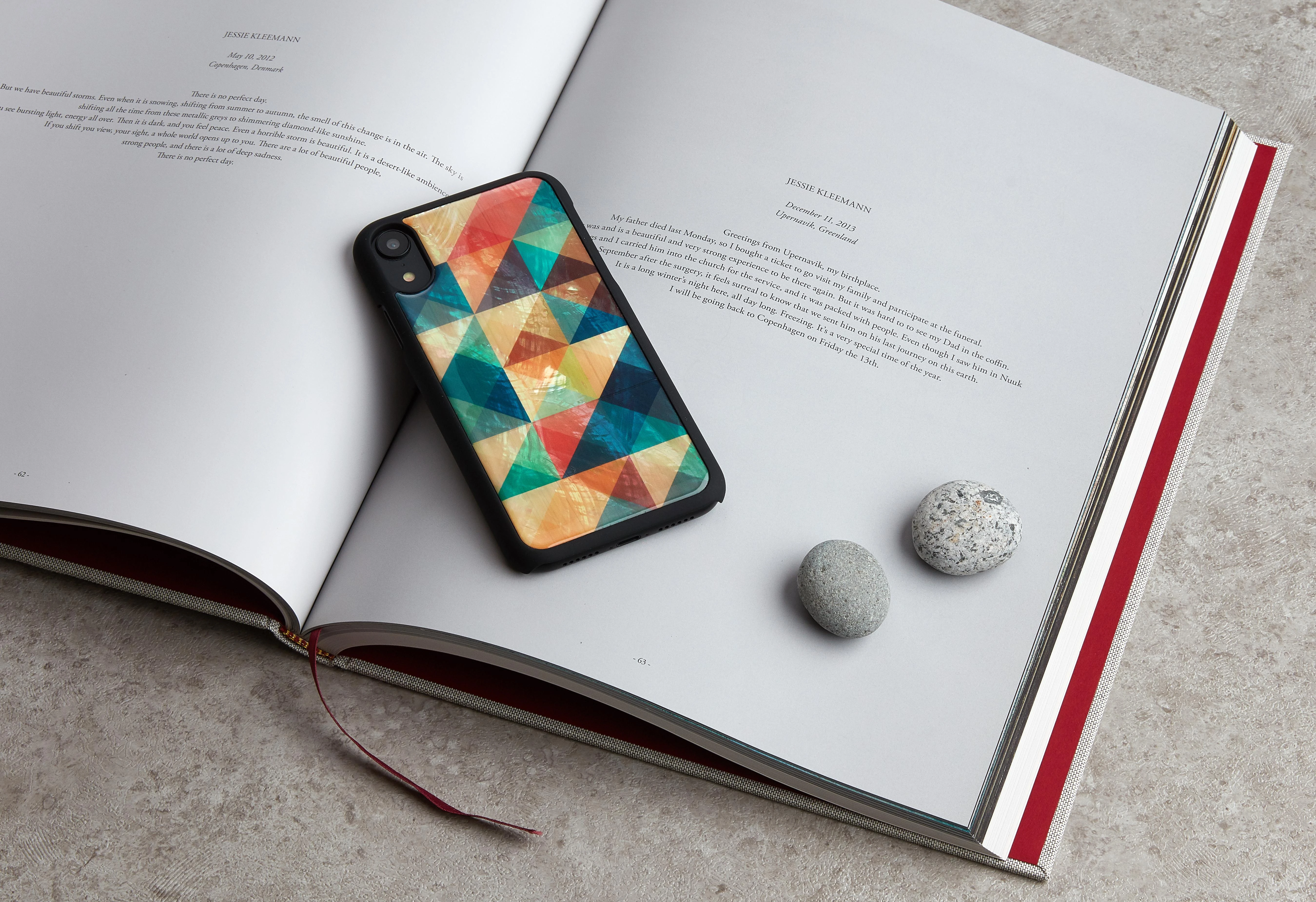 Ikins Telefono dėklas iPhone XR, juodas, mozaikinis