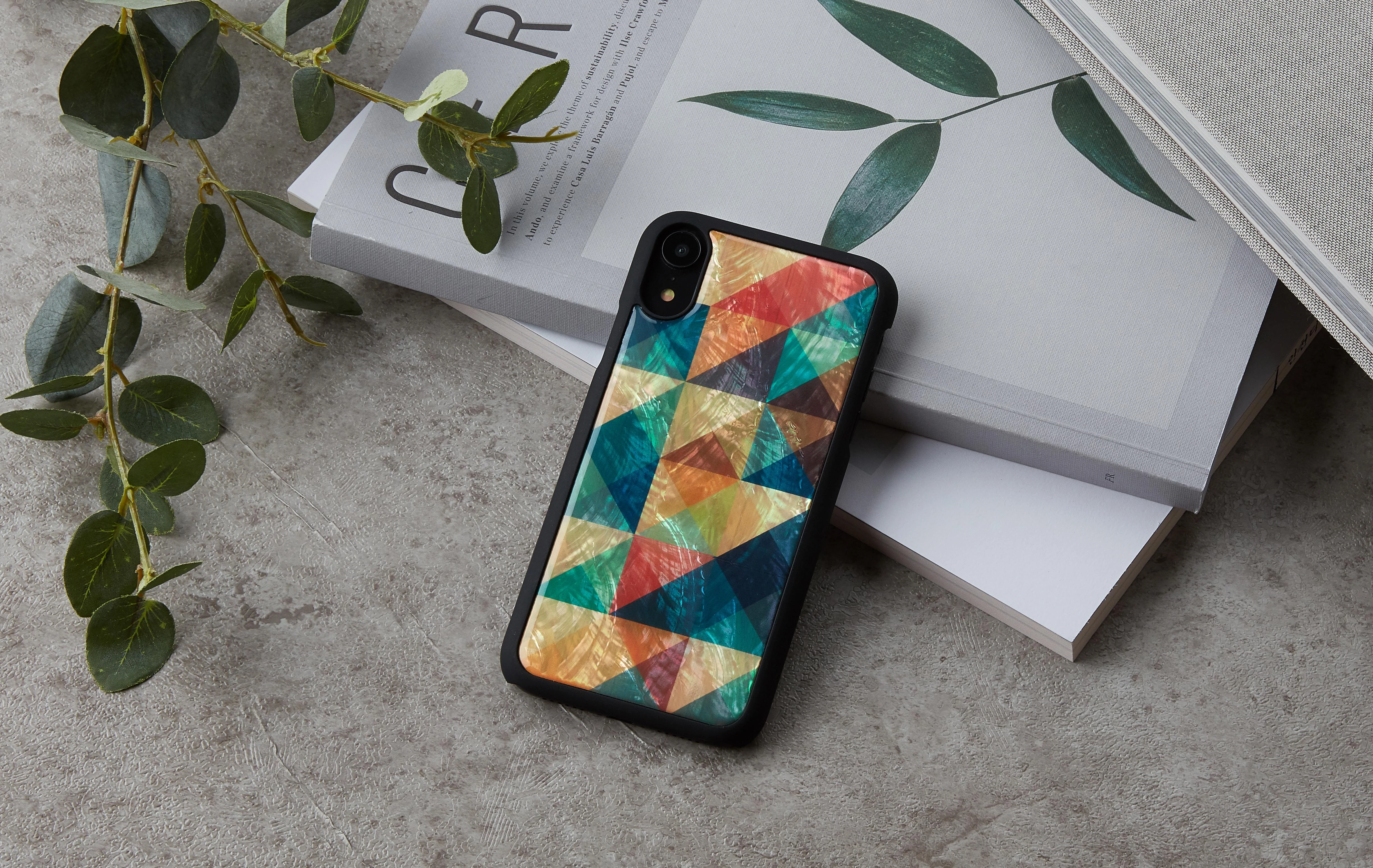 Ikins Telefono dėklas iPhone XR, juodas, mozaikinis