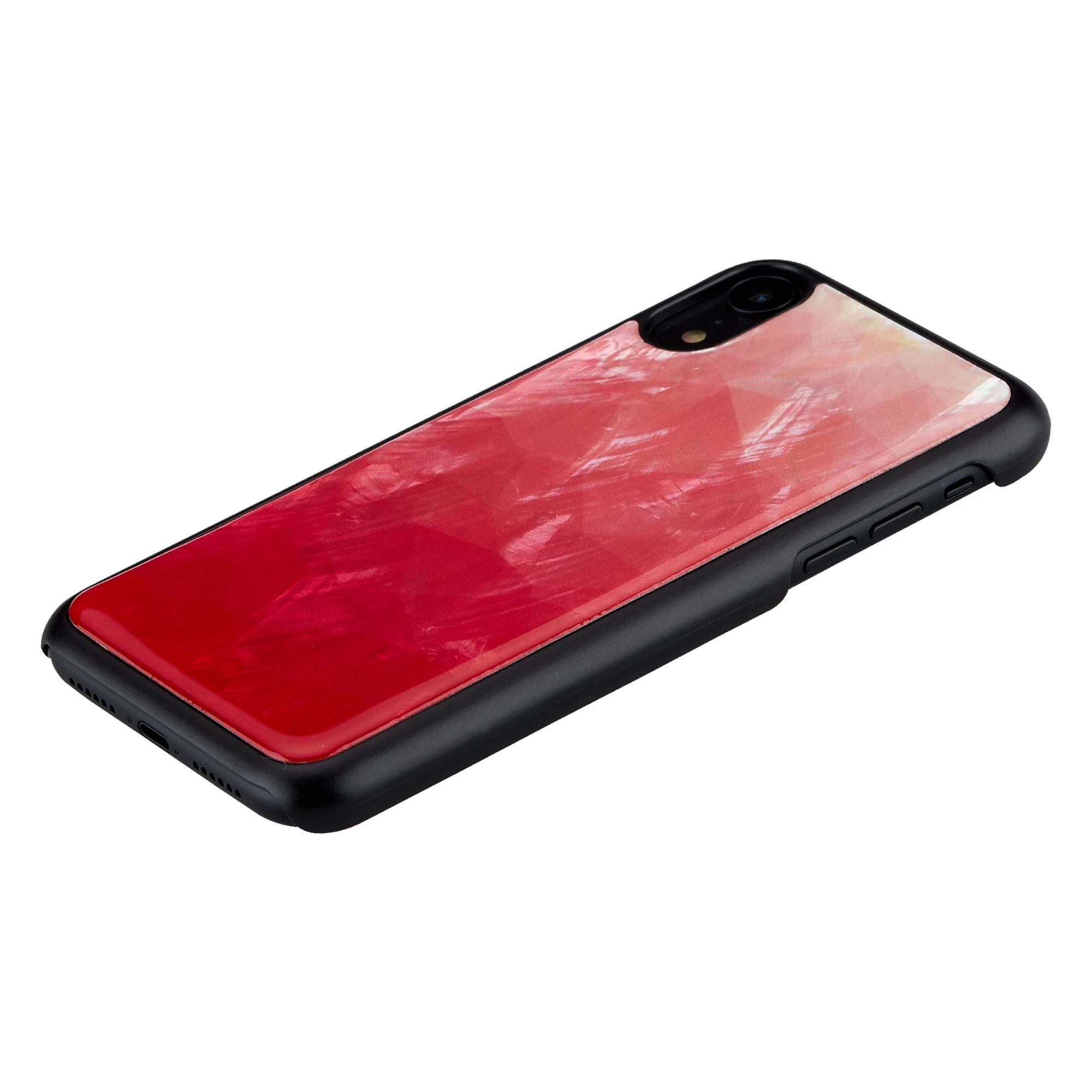 Ikins Rožinis su juoda telefono dėklas iPhone XR
