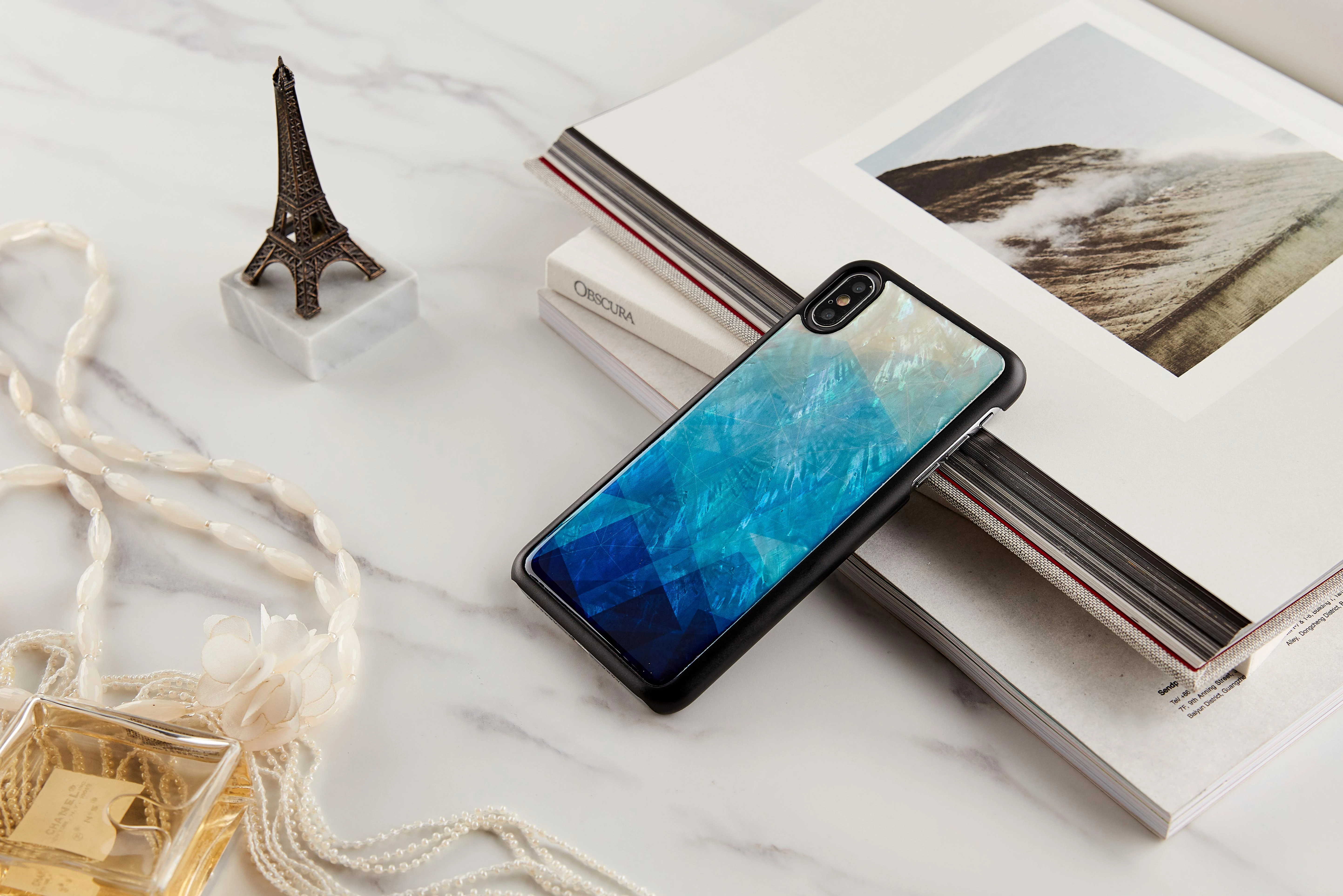 Ikins Telefono dėklas iPhone XS Max, mėlynas ir juodas